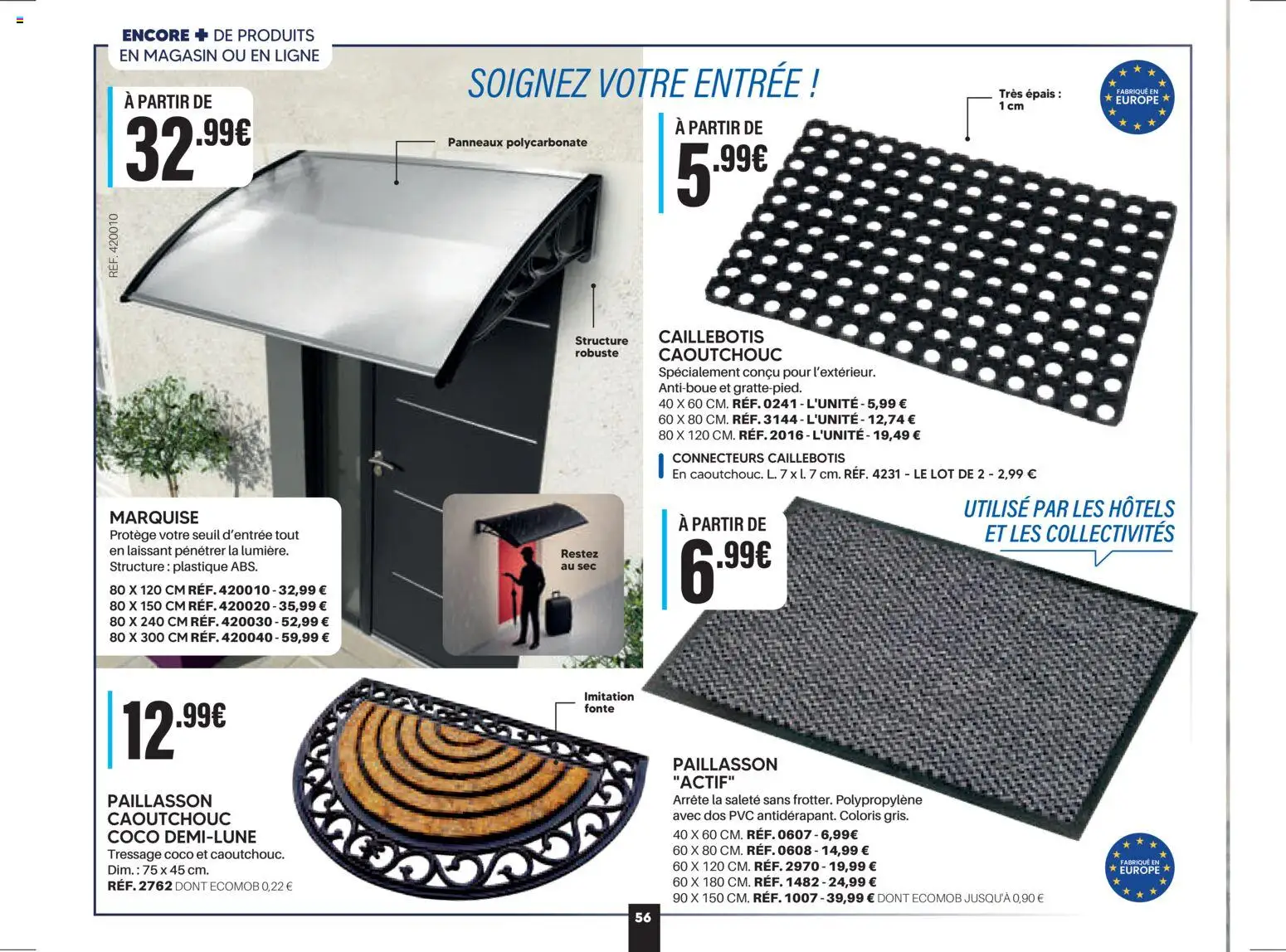 {H1} | Page: 56 | Produits: Caillebotis, Paillasson