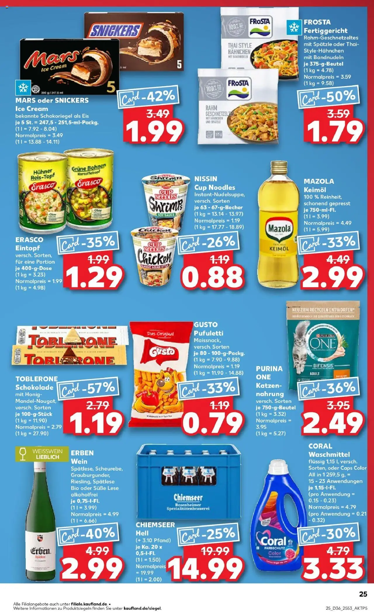 Kaufland prospekt Frankfurt Am Main	 – gültig ab 07.09.2025 | Seite: 25 | Produkte: Weißwein, Coral waschmittel, Waschmittel, Wein