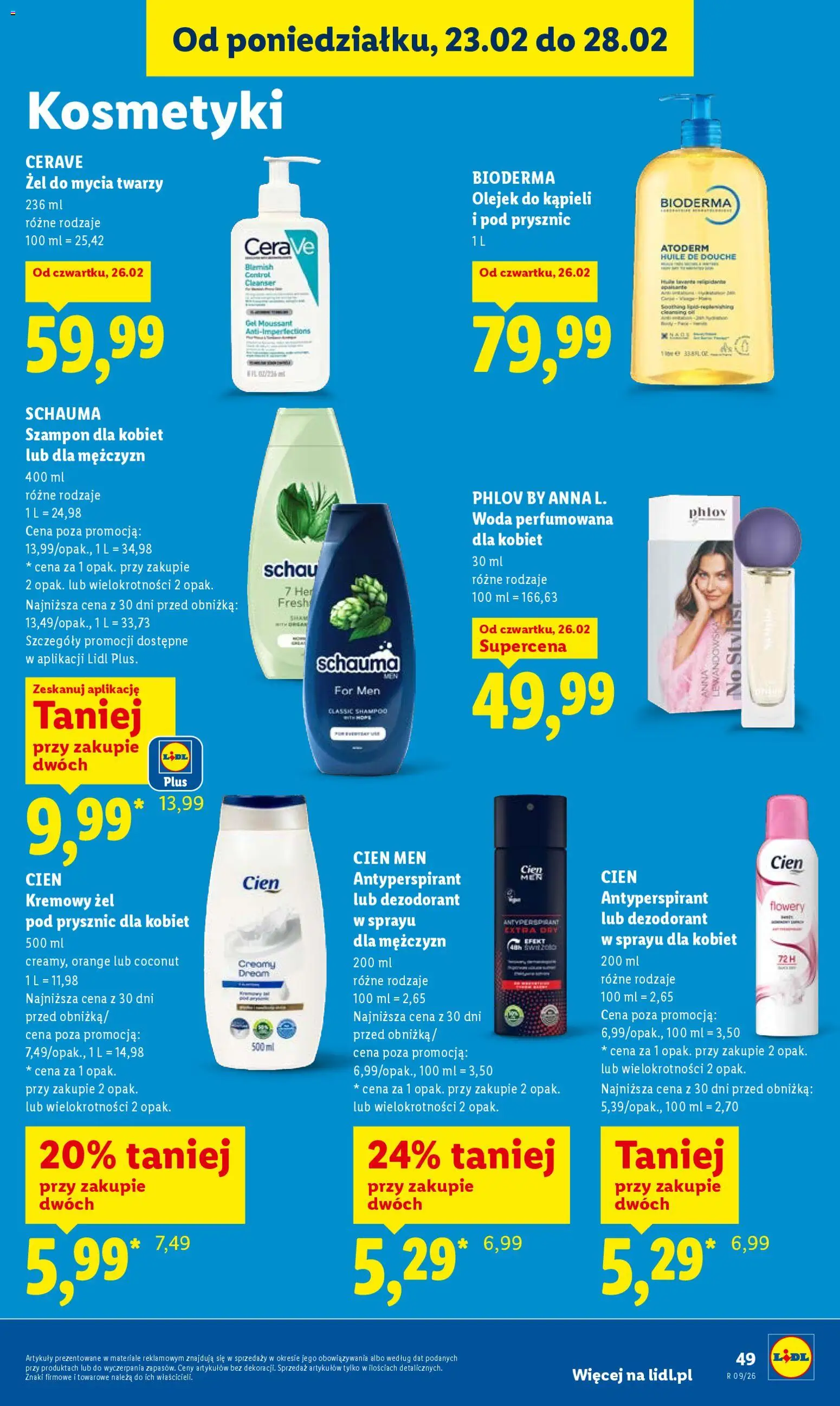 Lidl Polsko leták od 26.02.2026 | Strana: 49 | Produkty: Cien, Bioderma