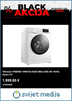 Black Friday Svijet medija - Pregled kataloga iz trgovine Svijet medija, vrijedi od 03.12.2025 | Stranica: 7 | Proizvodi: Smart TV, Tv, Televizor