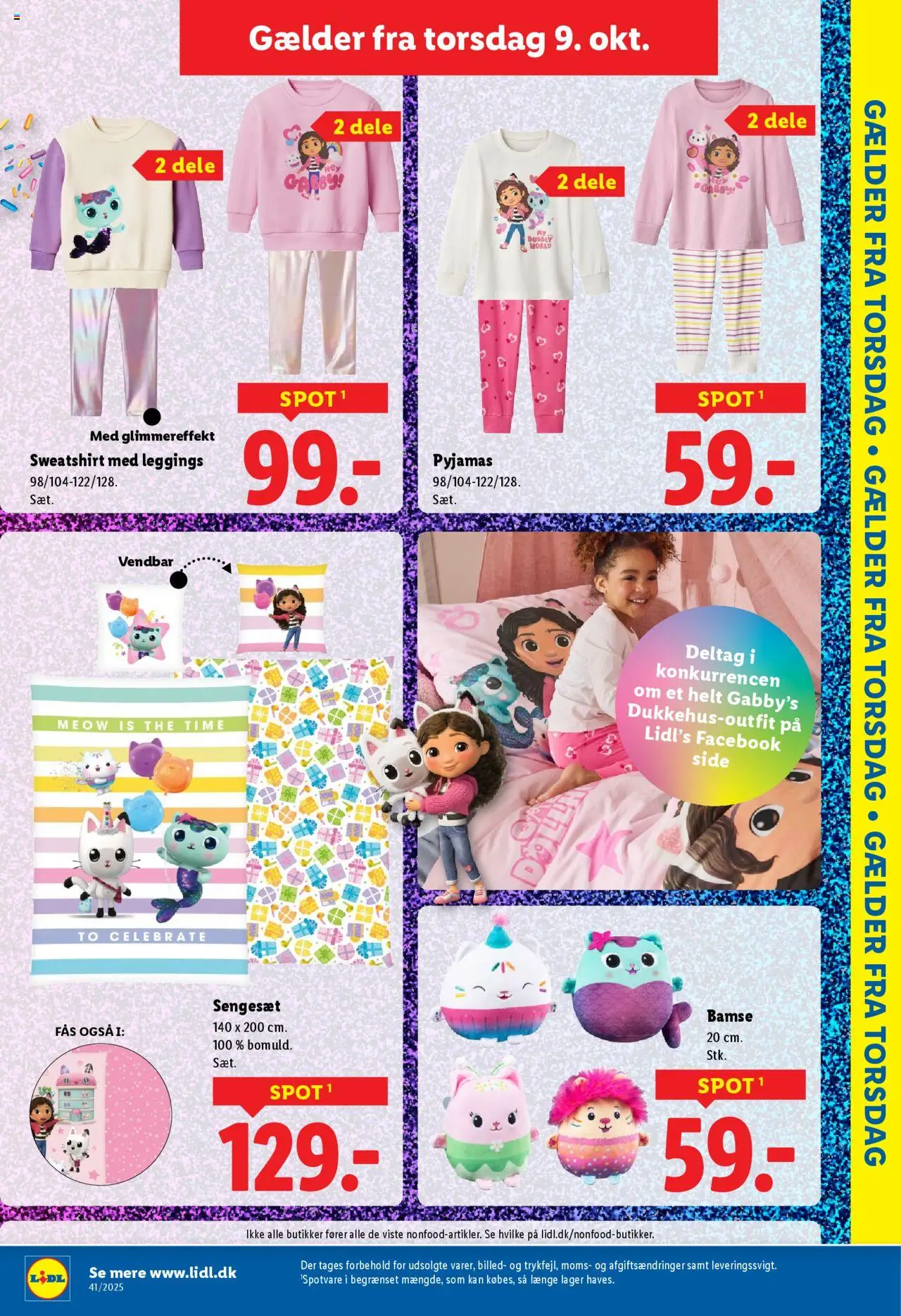 Lidl tilbudsavis – gyldig fra 05.10.2025 | Side: 9 | Produkter: Sengesæt, Is, Leggings, Søm