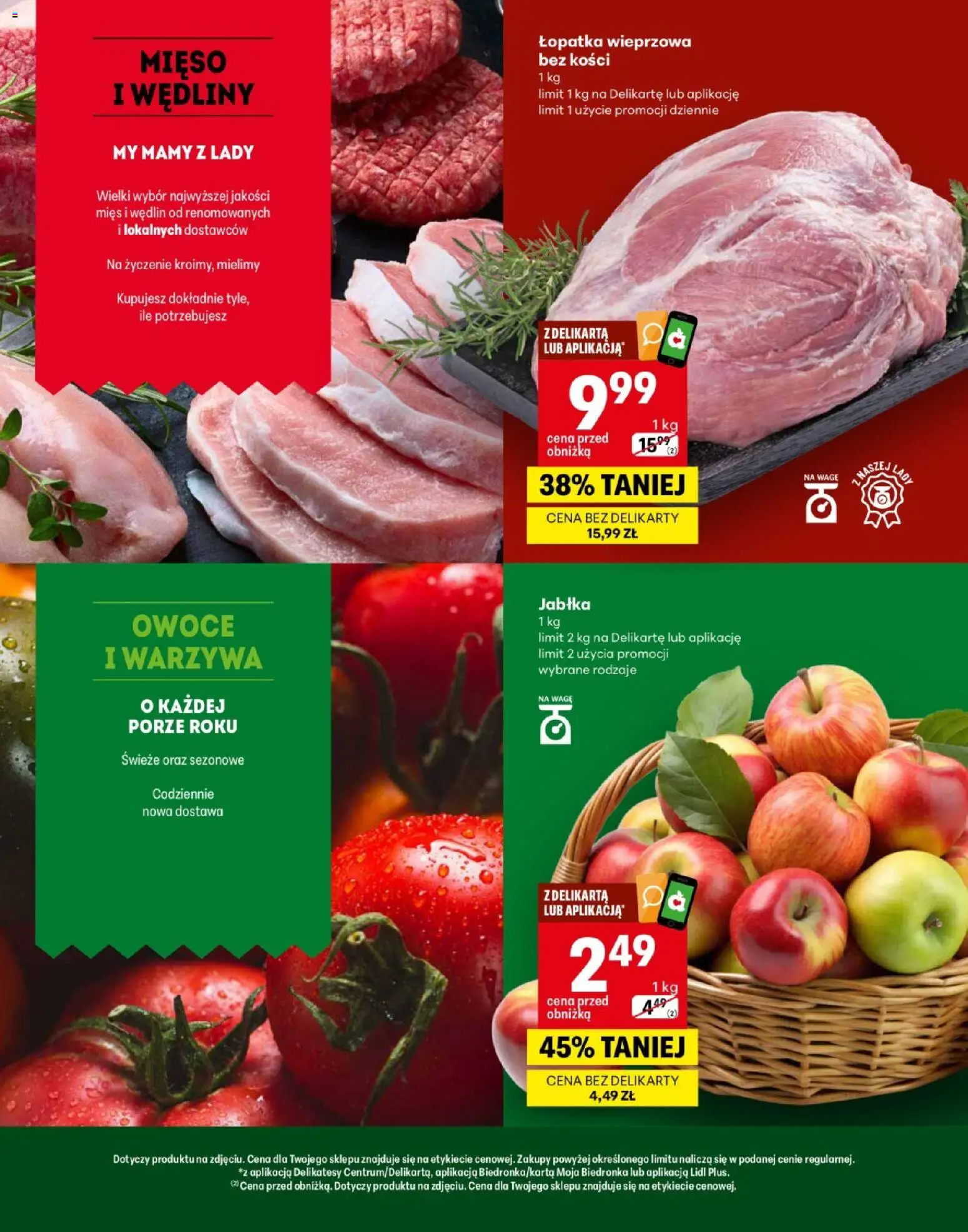 Delikatesy Centrum Gazetka - Jarosław Otwarcie od 26.02.2026 | Strona: 2 | Produkty: Mięso, Wędliny, Jabłka, Warzywa