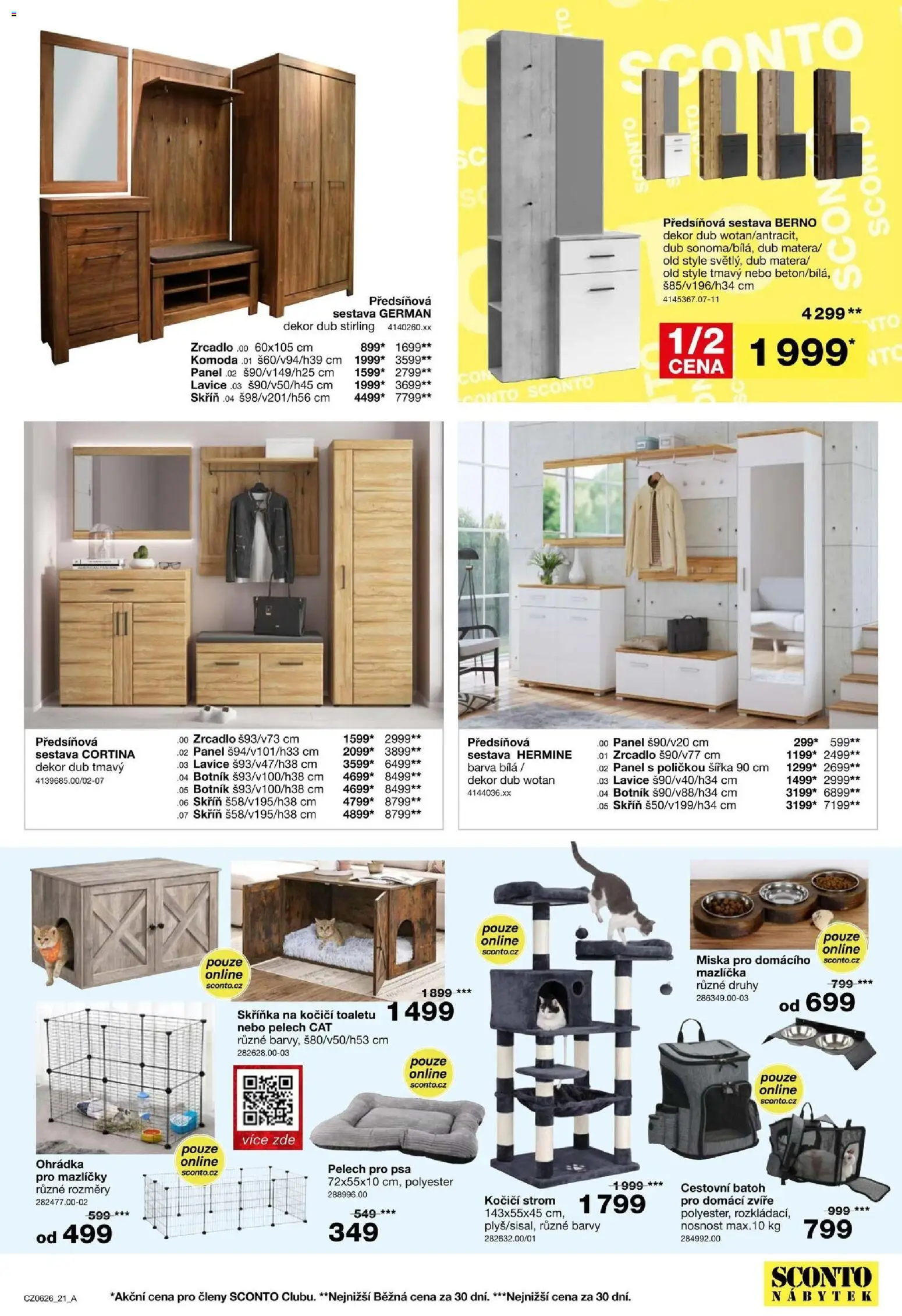 Sconto nábytek leták od 22.04.2026 | Strana: 21 | Produkty: Nábytek, Lavice, Zrcadlo, Botník