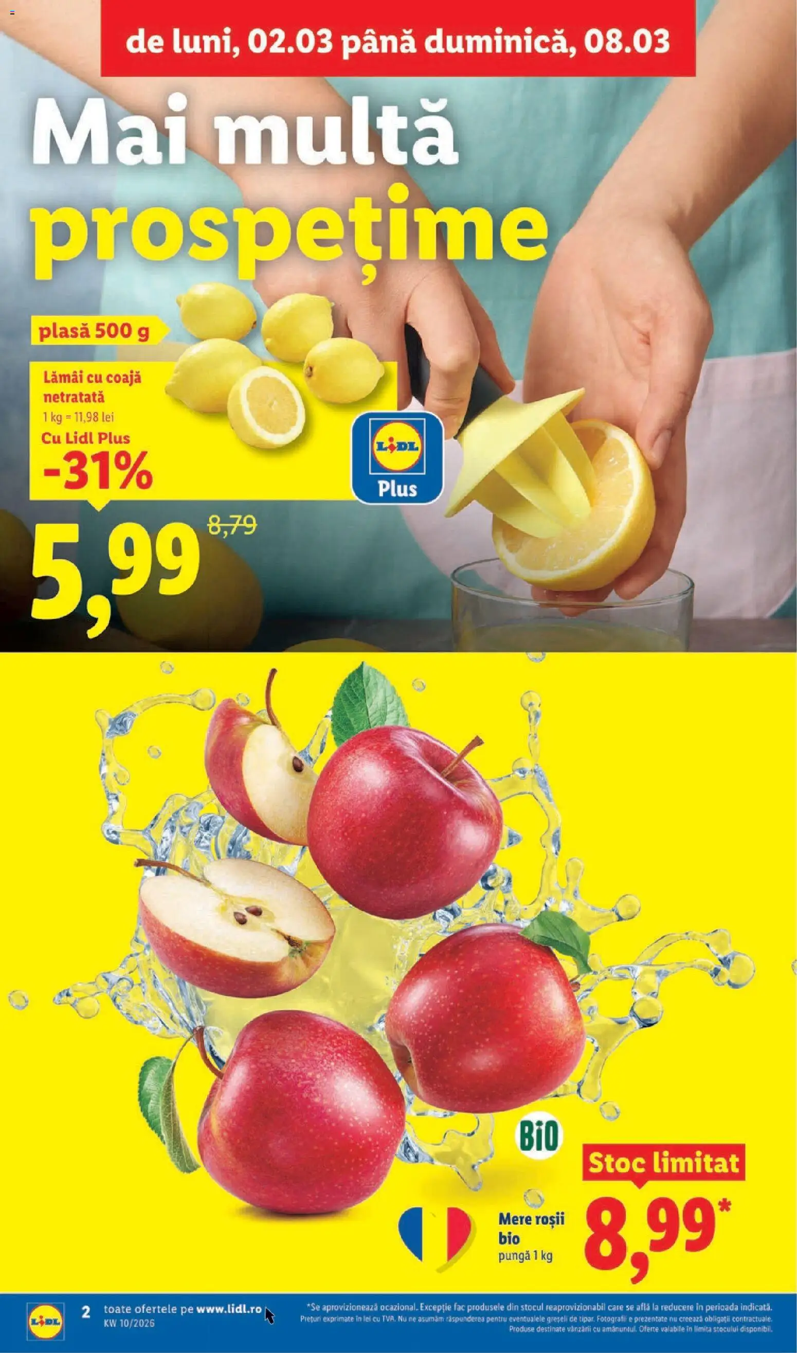 Noul catalog Lidl – valabil de la 02.03.2026 | Pagină: 2 | Produse: Şerit ödül, Pungă, Mere, Roșii