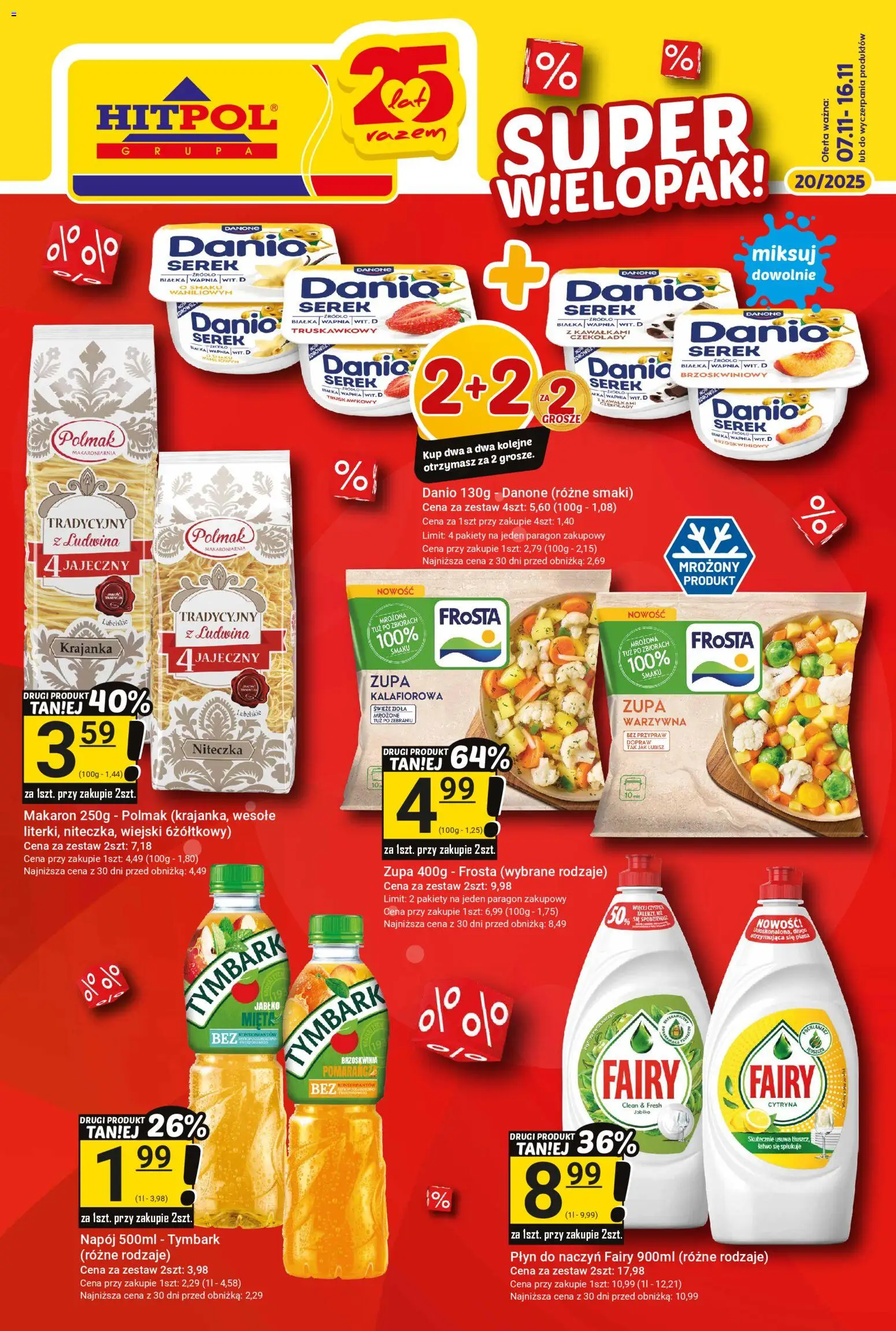 Hitpol Gazetka od 07.11.2025 | Strona: 1 | Produkty: Cytryna, Zupa, Pomarańcze, Makaron