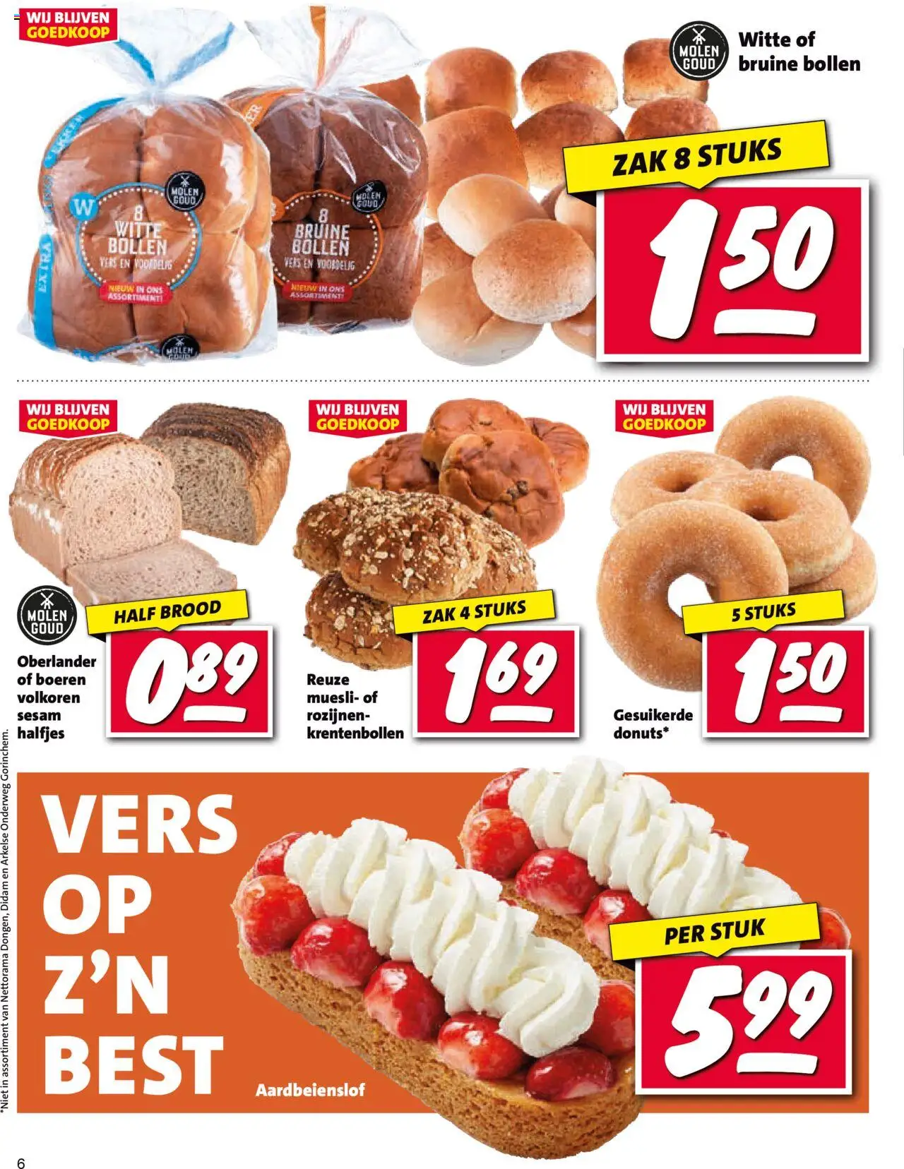  | Pagina: 6 | Producten: Brood, Rozijnen, Zak, Muesli