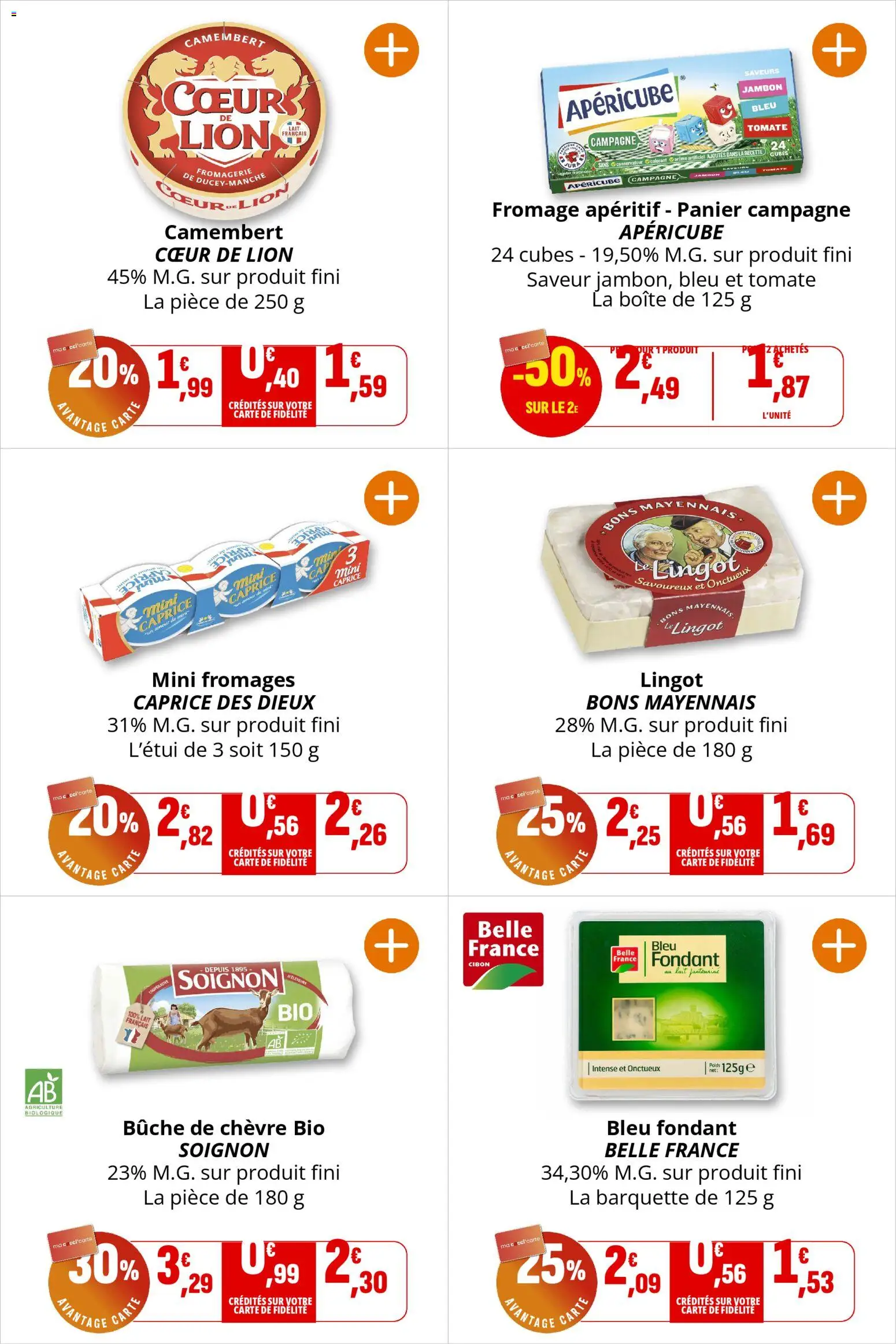 {H1} | Page: 19 | Produits: Caprice des dieux, Panier, Lait, Jambon