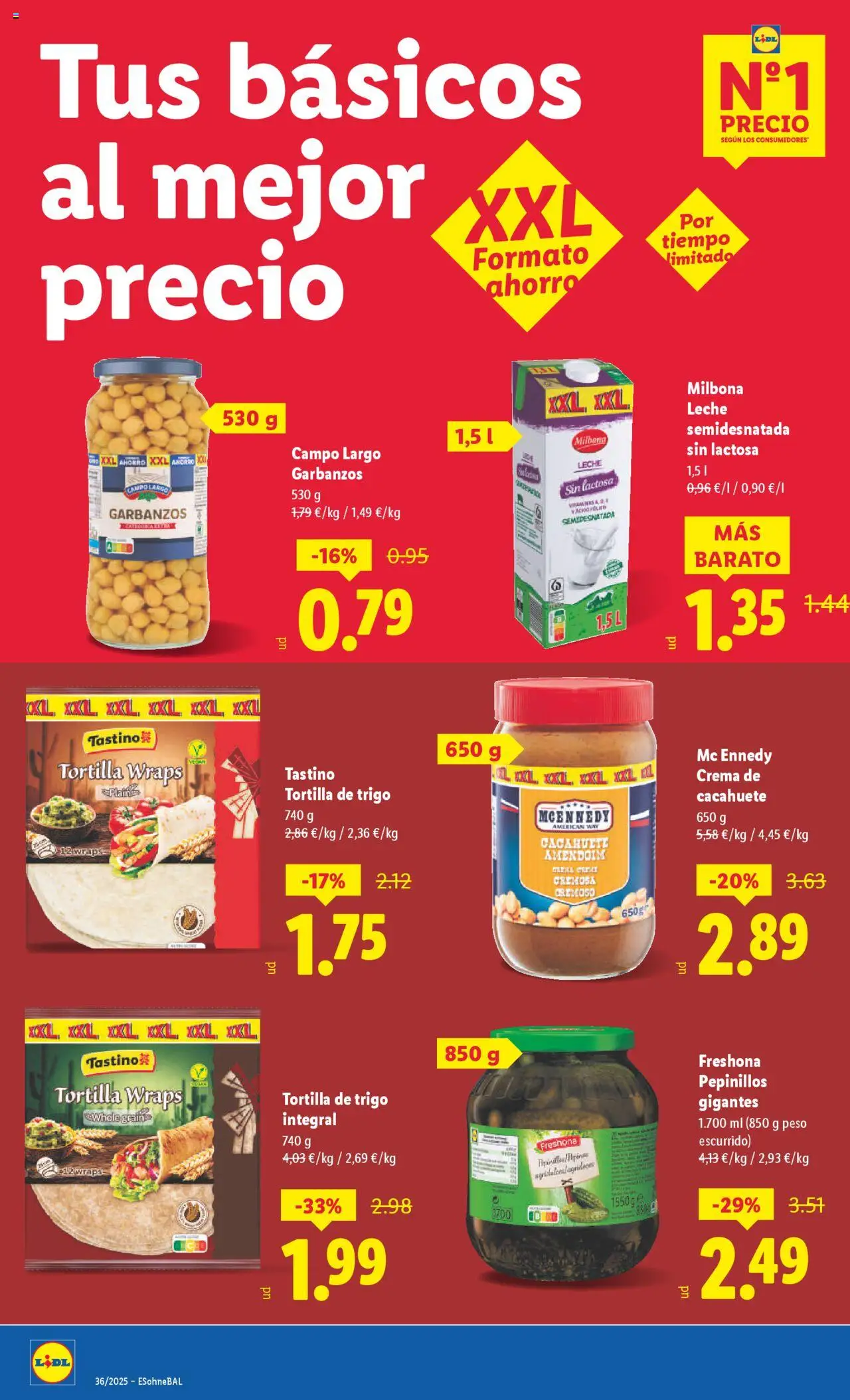 Lidl folleto │ válido desde el 01.09.2025 | Página: 4 | Productos: Leche, Crema, Peso