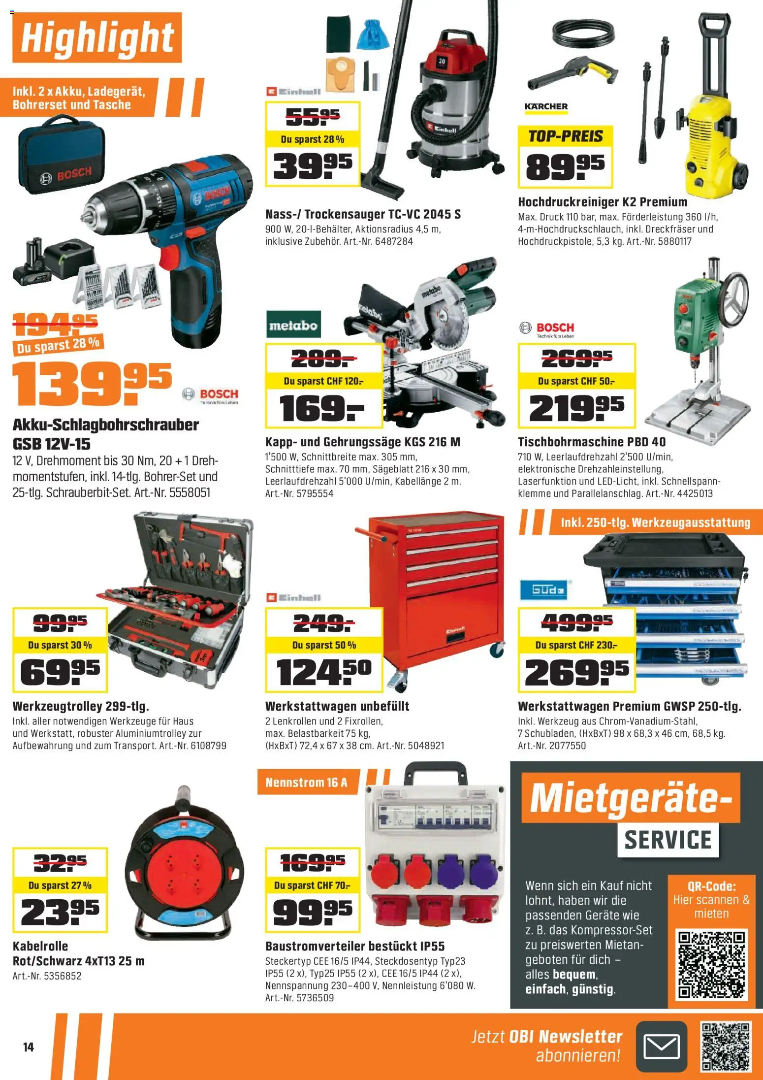 OBI - ALLES MACHBAR MIT OBI – gültig ab 28.02.2026 | Seite: 14 | Produkte: Tasche, Bosch