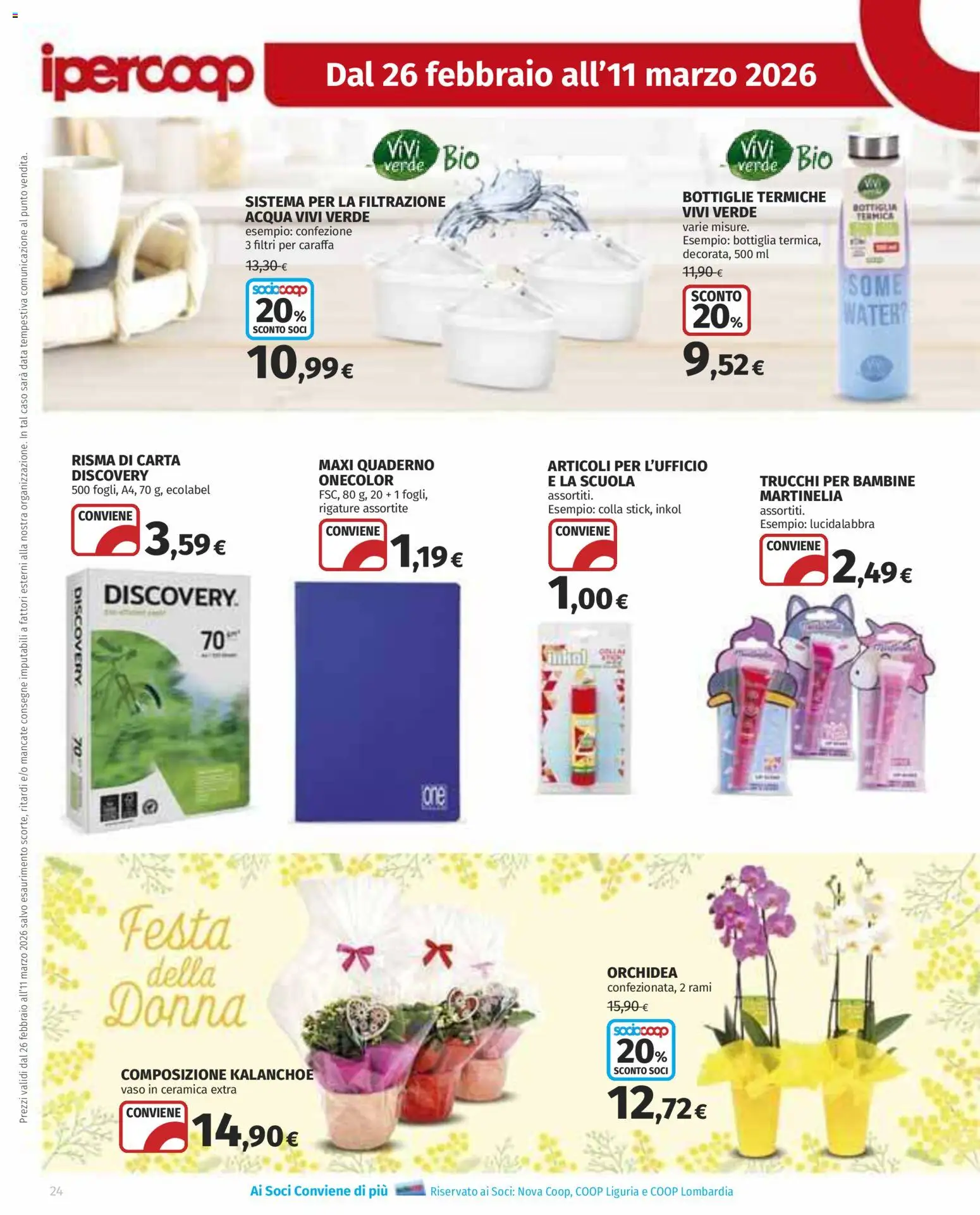 Volantino Ipercoop del 26.02.2026 | Pagina: 24 | Prodotti: Lucidalabbra, Caraffa, Acqua, Bottiglia
