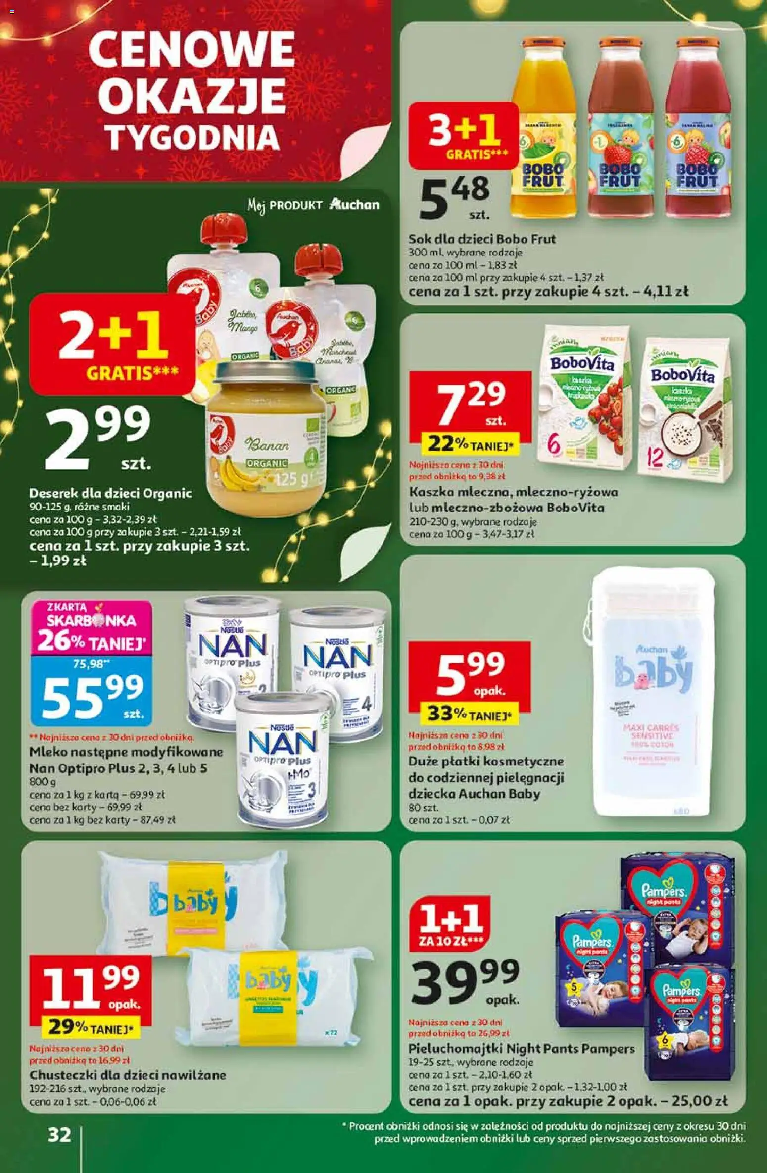 Auchan Black Friday od 13.11.2025 | Strona: 32 | Produkty: Mango, Pieluchomajtki, Banan, Płatki kosmetyczne