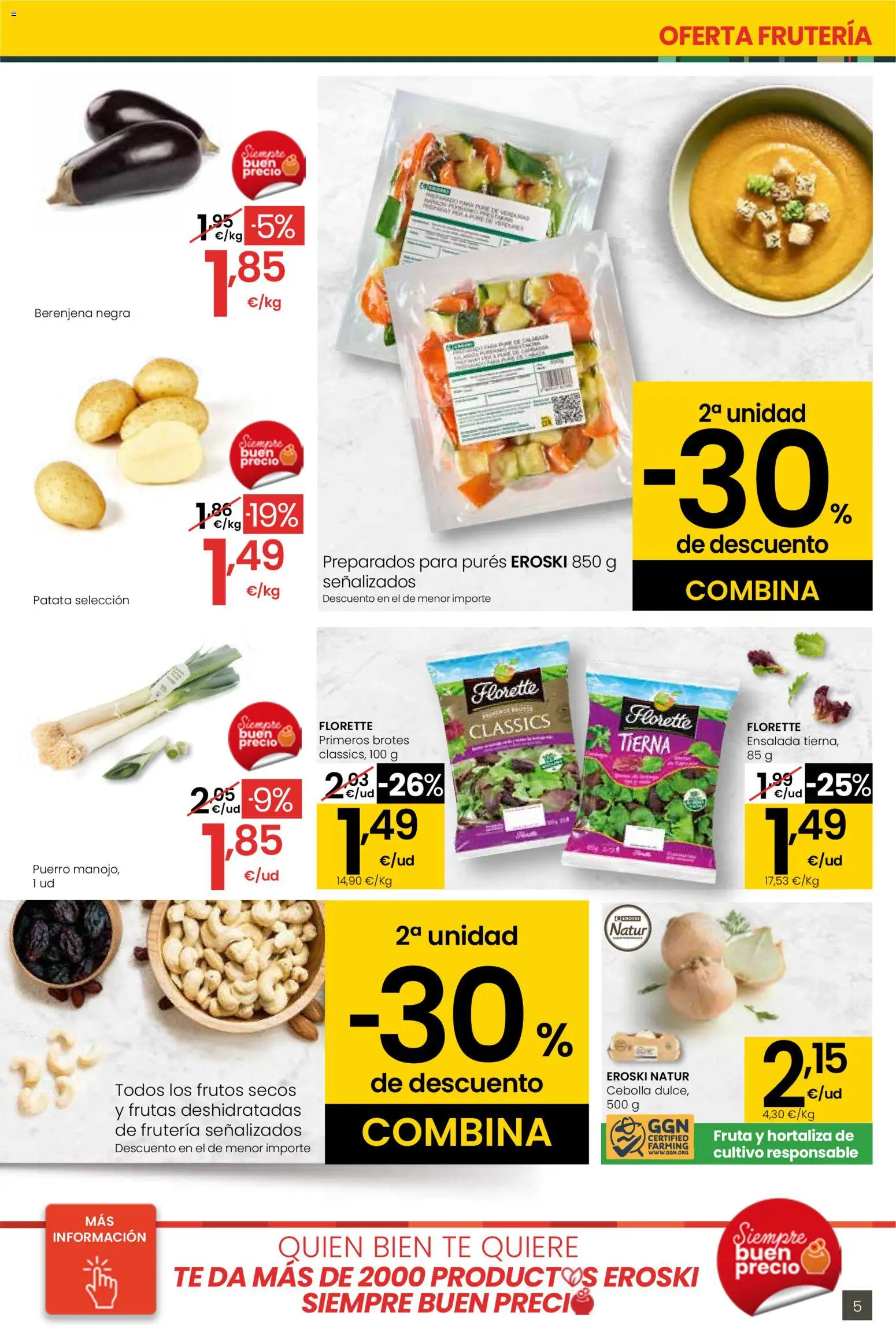 Eroski folleto │ válido desde el 13.11.2025 | Página: 5 | Productos: Frutos secos, Té, Ensalada, Παγωμένο τσάι