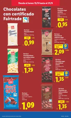 Fin Carré Chocolate con leche y avellana entera, Cacao: 32% mínimo. 100 g │ válido desde el 15.09.2025 | Página: 13 | Productos: Leche, Chocolate, Chocolate con leche, Φρυγανιές σικάλεως