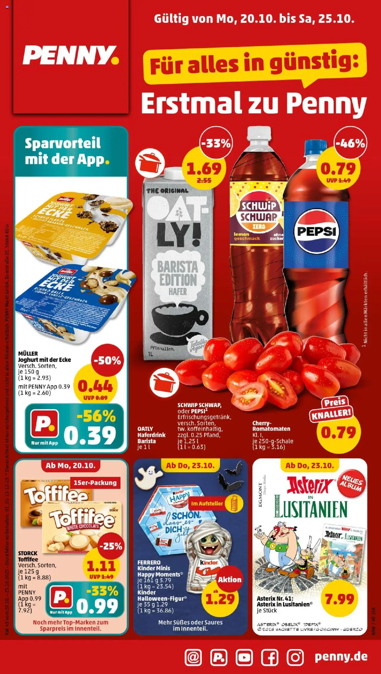 Penny - Berlin – gültig ab 20.10.2025 | Seite: 1 | Produkte: Haferdrink, Zucker, Oatly, Pepsi