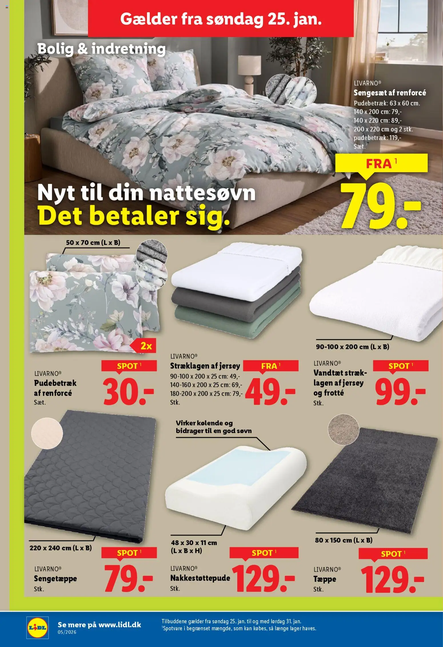 Lidl tilbudsavis – gyldig fra 29.01.2026 | Side: 34 | Produkter: Tæppe, Sengesæt, Søm, Pudebetræk