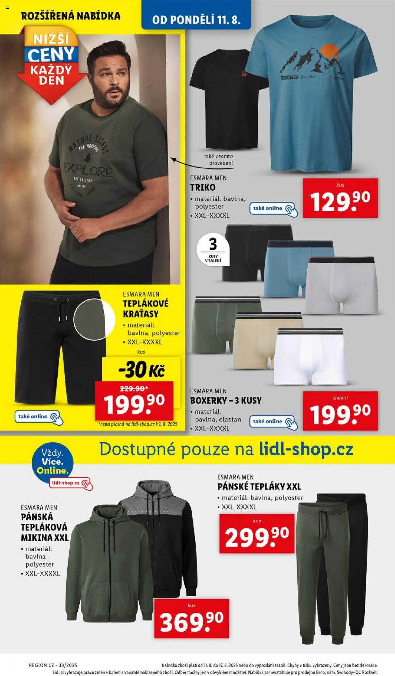 Lidl leták - Spotřební zboží od 11.08.2025 | Strana: 5 | Produkty: Mikina, Kraťasy, Boxerky, Tepláky