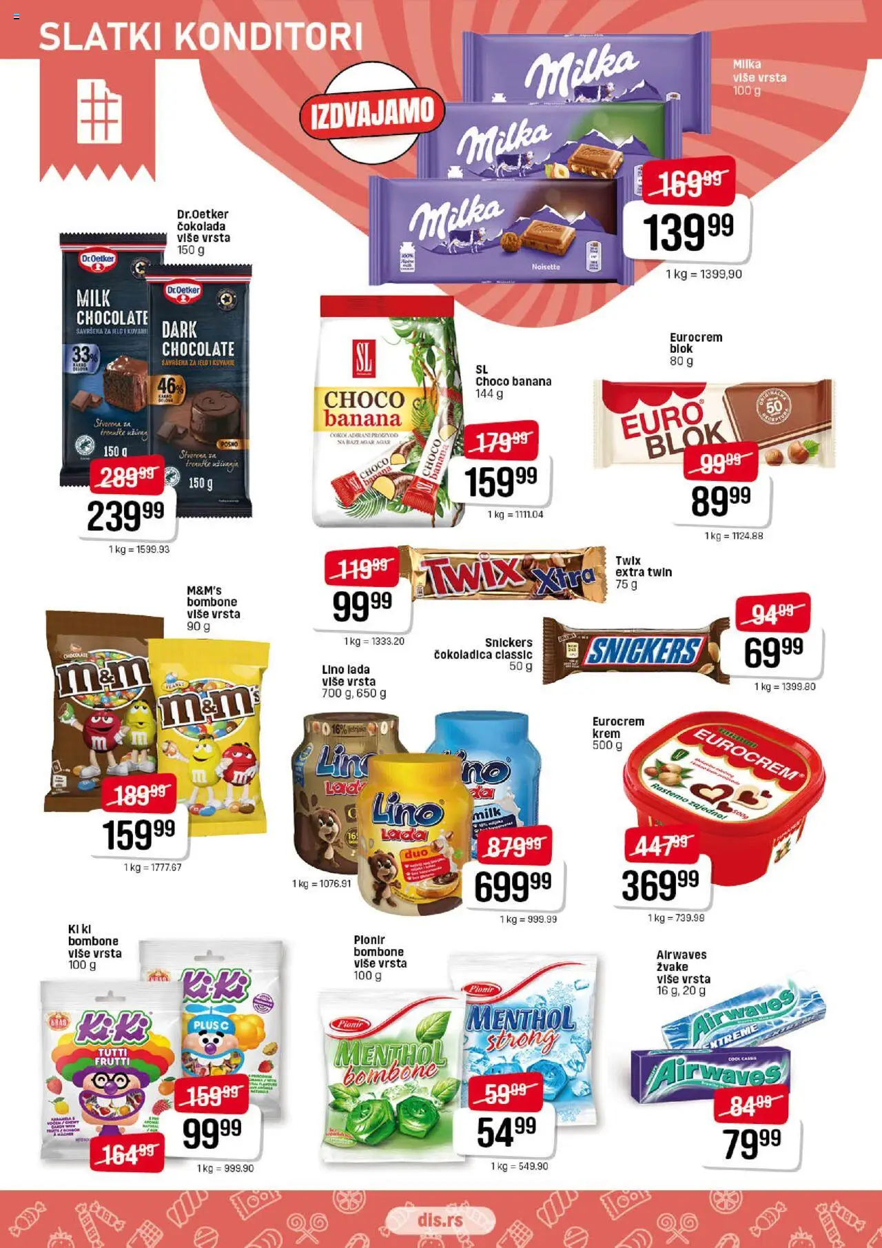 DIS katalog - važi od 31.07.2025 | Strana: 12 | Proizvode: Banana, Bombone, Milka, Lino lada