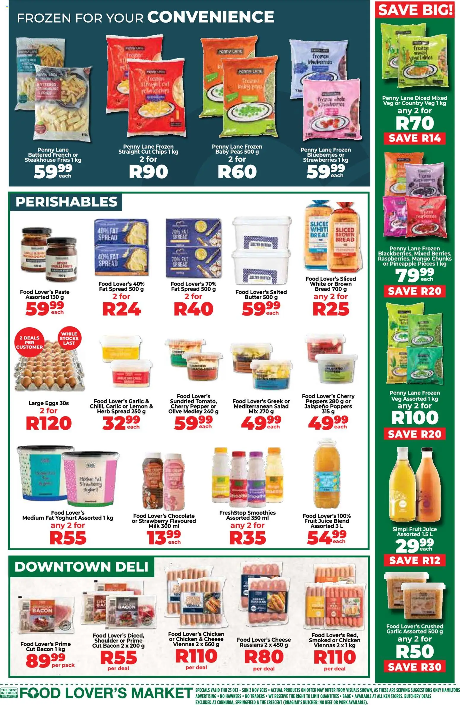 New Food Lover's Market catalogue – valid from 23.10.2025 | Page: 9 | Products: Butter, Chips, Pepper, Lemon