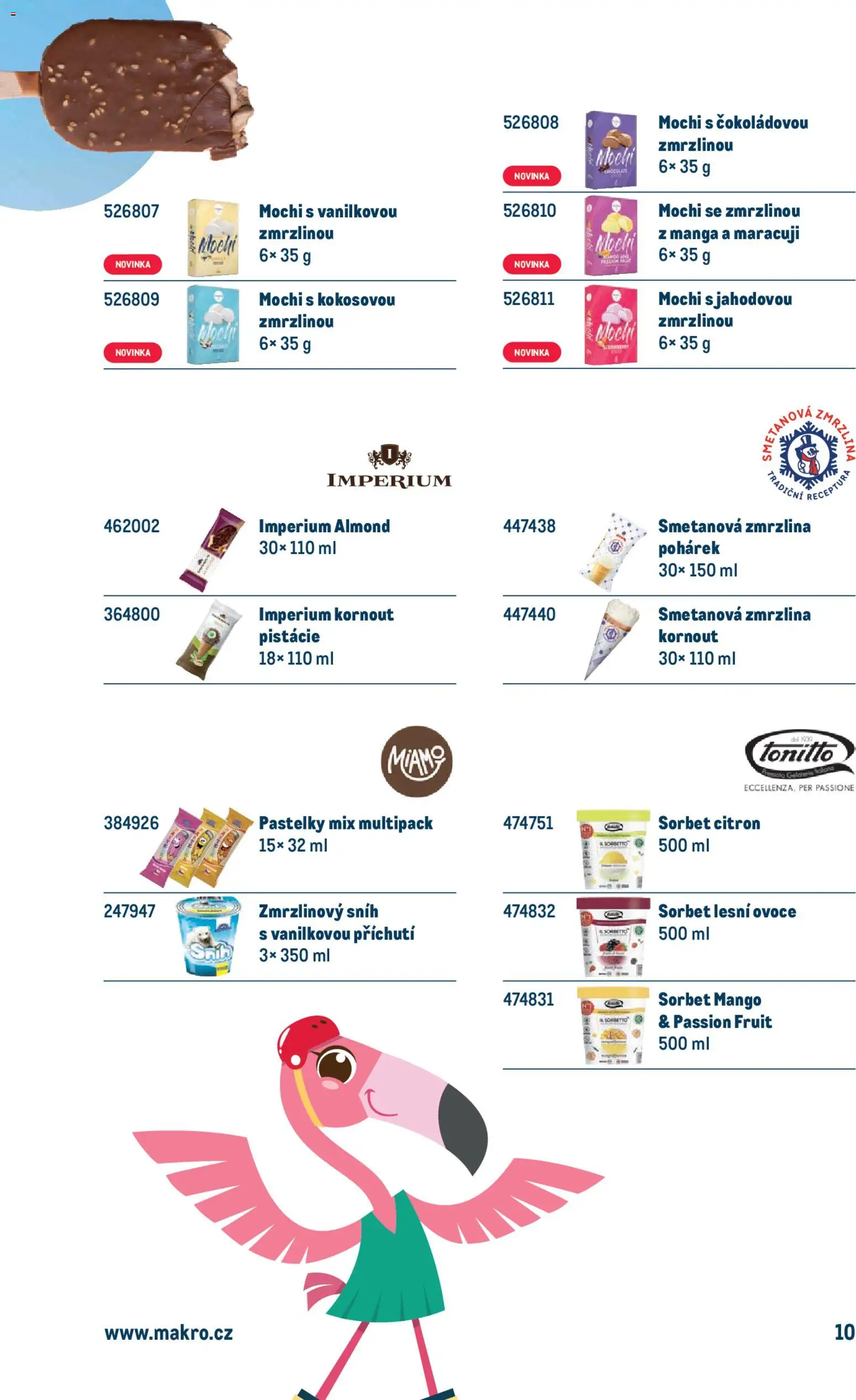 Makro leták - Doba zmrzlinová od 11.03.2026 | Strana: 10 | Produkty: Ovoce, Pistácie, Zmrzlina, Sorbet