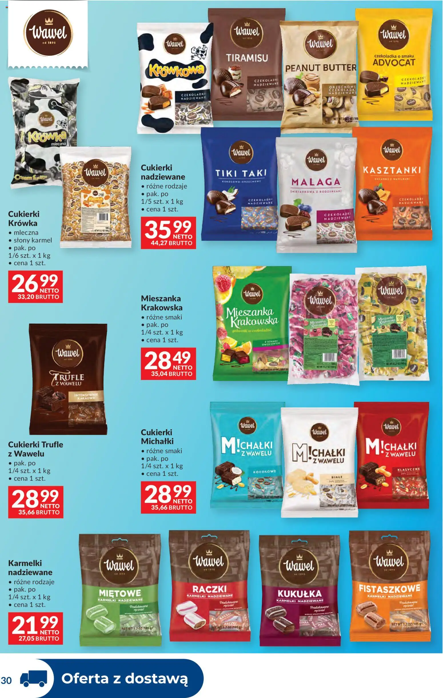 Makro Gazetka - Dystrybucja do sklepów od 27.12.2025 | Strona: 30 | Produkty: Cukierki trufle, Czekoladki, Tiramisu, Cukierki