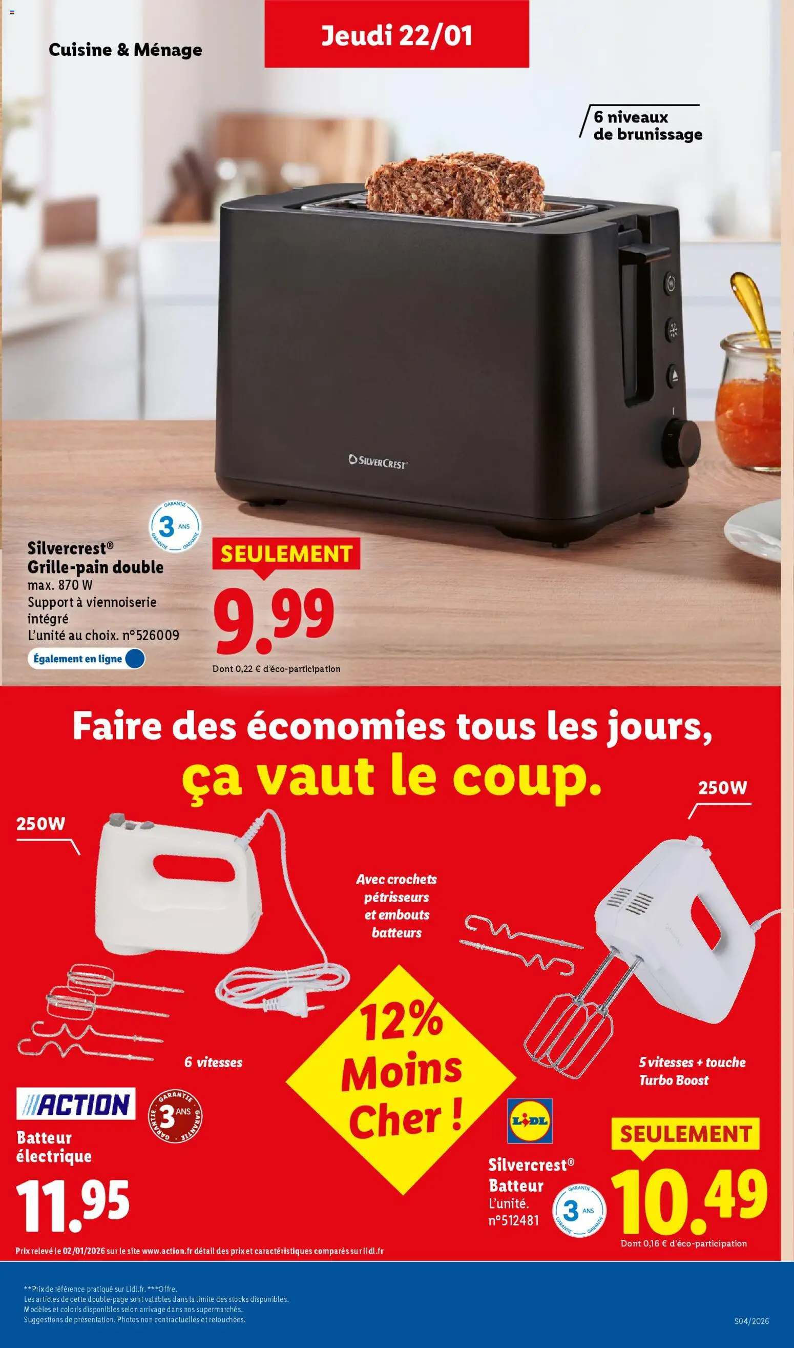 {H1} | Page: 9 | Produits: Mixer, Batteur, Grille-pain, Toaster