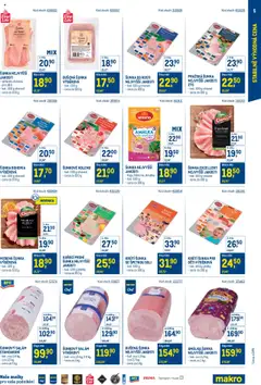 Makro leták - Stabilně výhodná cena - maloobchod od 30.07.2025 | Strana: 5 | Produkty: Šunka od kosti, Salám, Kuřecí šunka, Šunkový salám