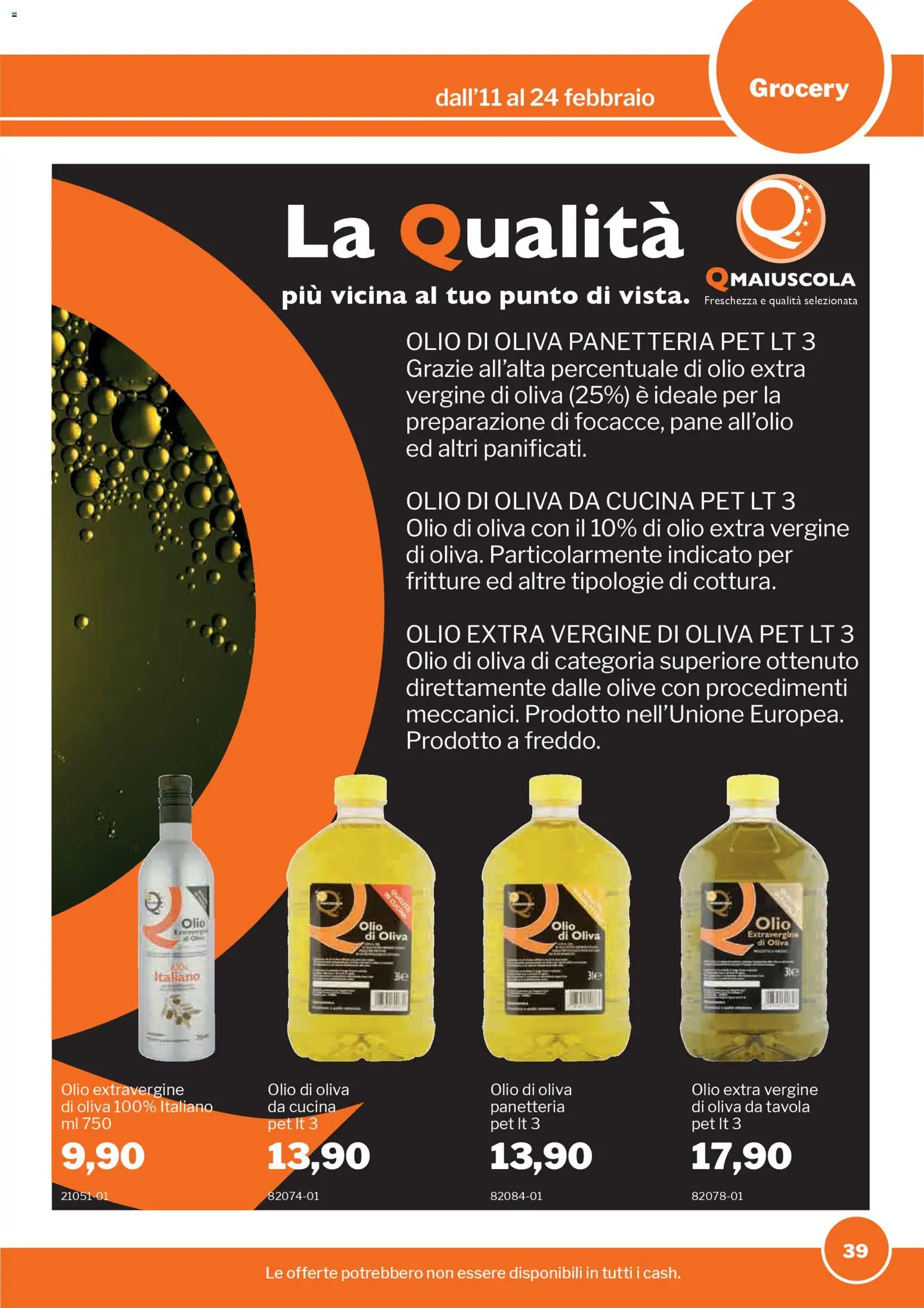 Volantino Sogegross del 11.02.2026 | Pagina: 39 | Prodotti: Pane, Olive, Olio extra vergine, Olio di Oliva