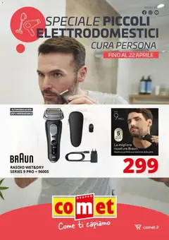 Anteprima del volantino Comet volantino Piccoli Elettrodomestici Cura persona valido a partire dal 10.04.2026