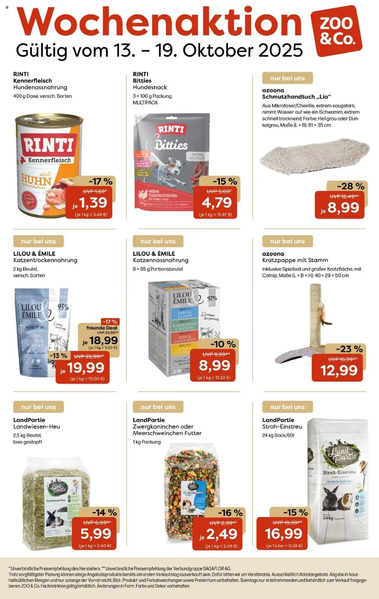 Zoo & co Prospekt – gültig ab 13.10.2025 | Seite: 1 | Produkte: Lachs, Wasser, Ente
