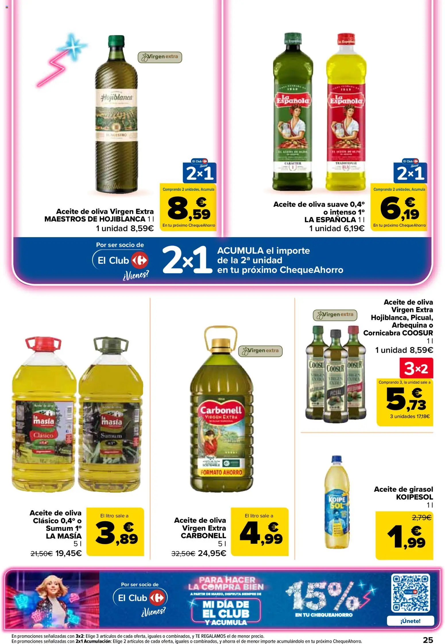 Carrefour folleto │ válido desde el 24.03.2026 | Página: 25 | Productos: Aceite, Aceite de oliva, Aceite de oliva virgen extra, Aceite de girasol