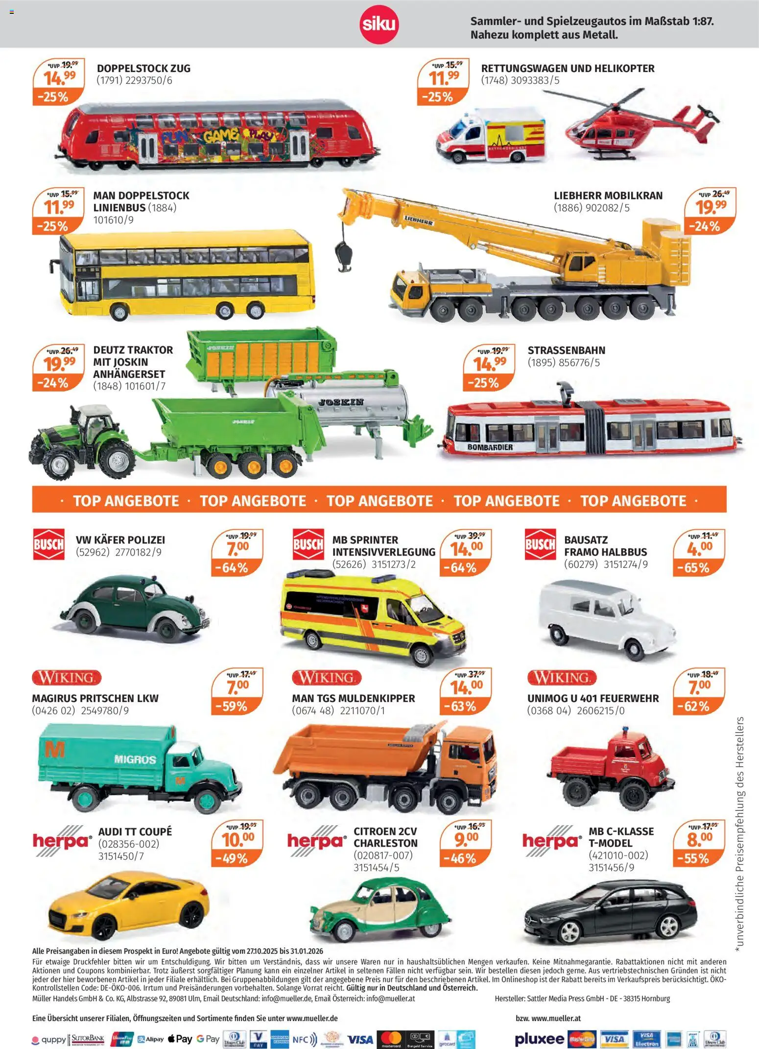 Müller Modell-Eisenbahn 2025 – gültig ab 27.10.2025 | Seite: 20 | Produkte: Top, Liebherr