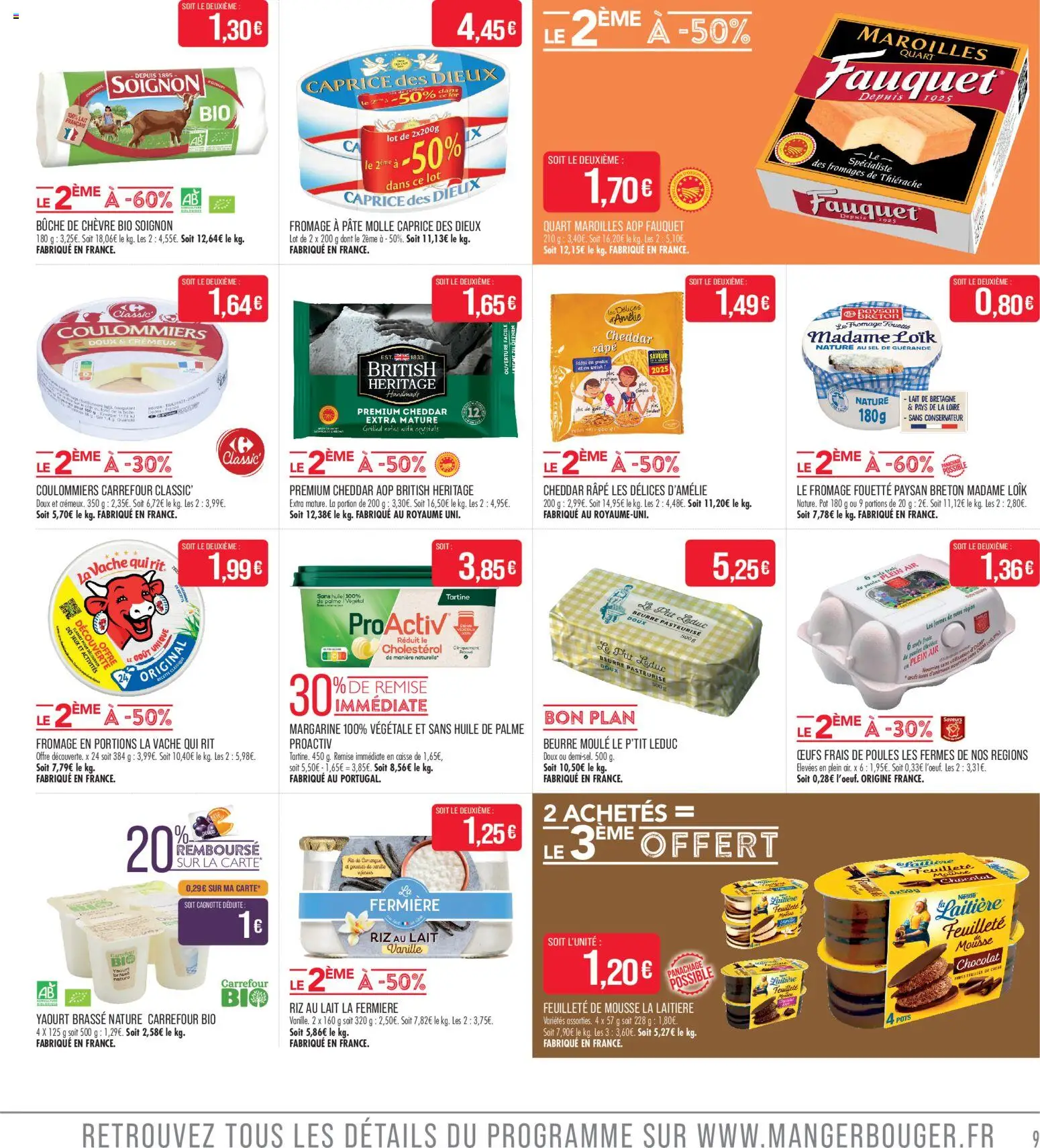 {H1} | Page: 9 | Produits: Mousse, Caprice des dieux, Fromage, Huile