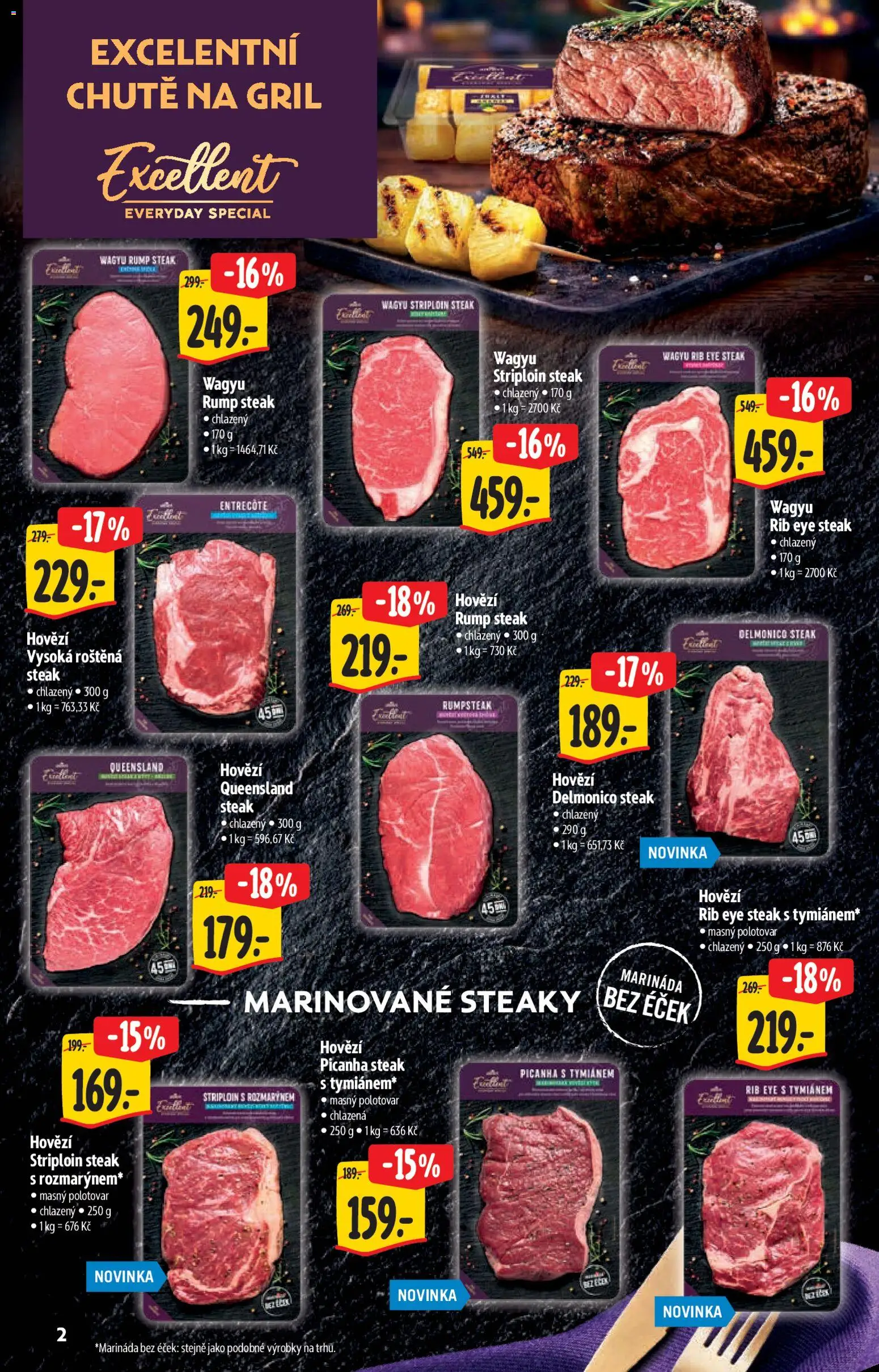 Albert katalog - Hypermarket od 22.04.2026 | Strana: 2 | Produkty: Hovězí, Hovězí steak, Steak, Gril