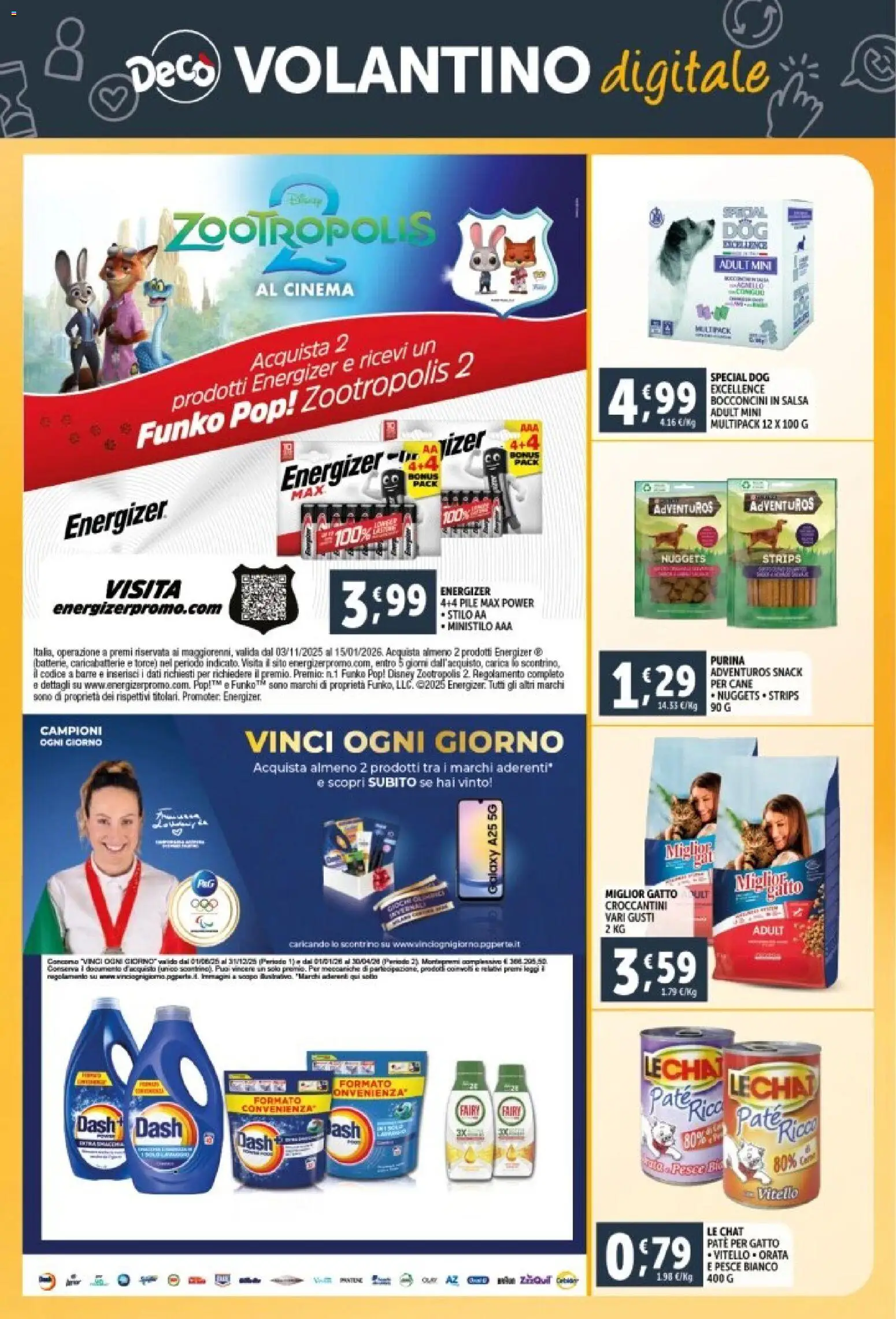 Volantino Decò del 29.12.2025 | Pagina: 33 | Prodotti: Pile, Pesce, Nuggets, Caricabatterie