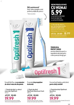 Ofertele Oriflame valabile de la 25.03.2026 | Pagină: 143 | Produse: Pastă de dinți, Periuță de dinți, Paste