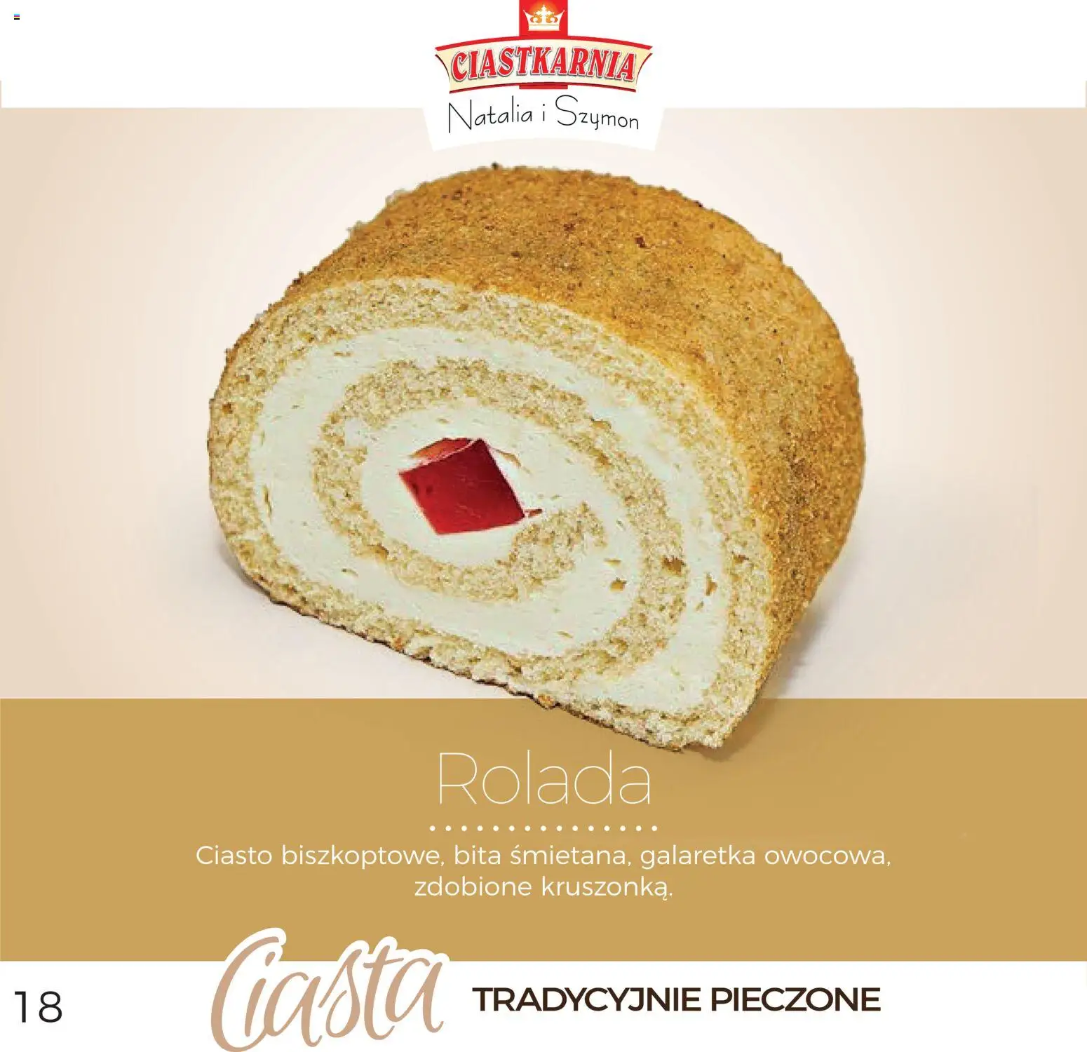 Topaz Gazetka - Ciasta  od 01.12.2025 | Strona: 18 | Produkty: Galaretka, Rolada, Ciasto
