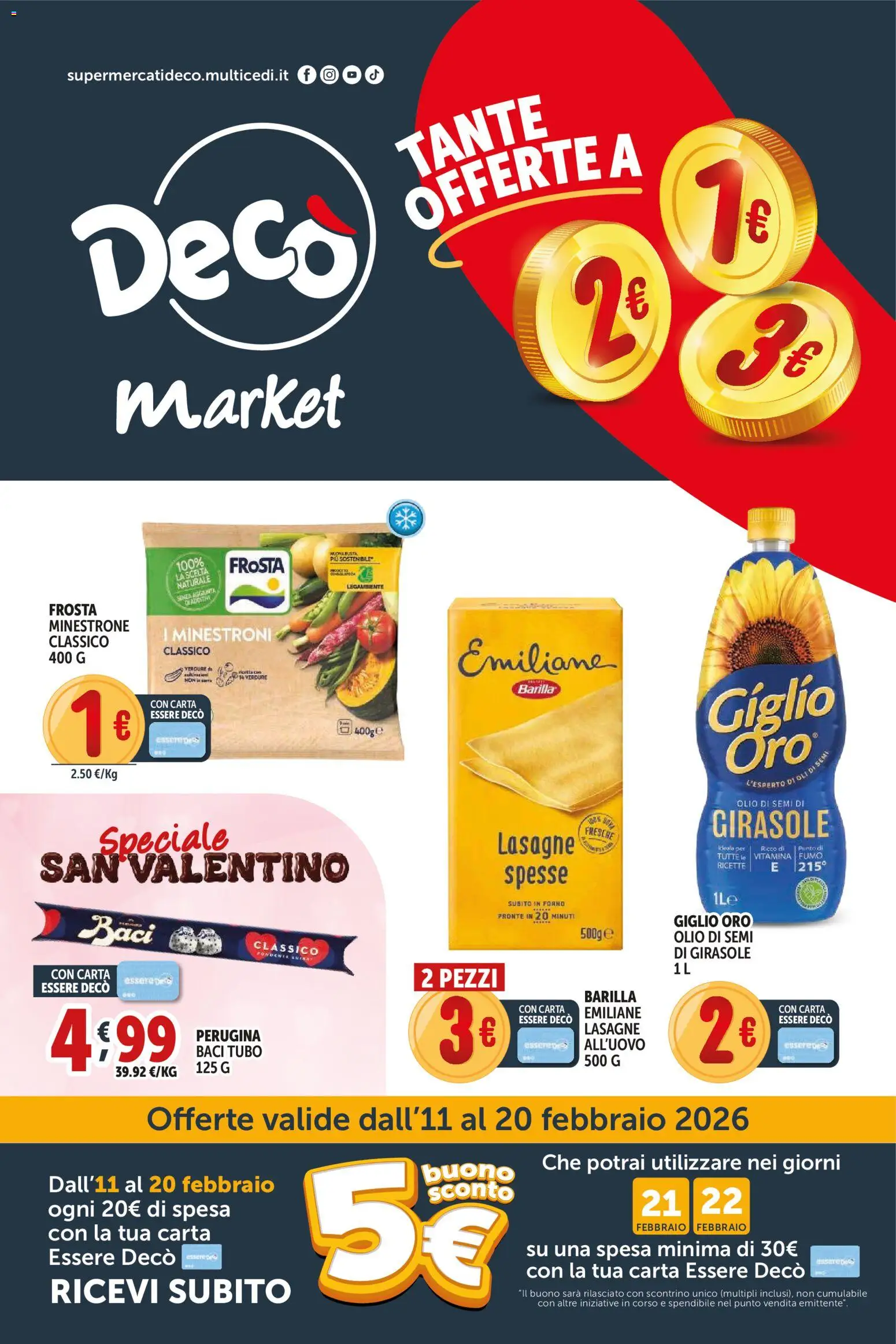 Volantino Decò del 11.02.2026 | Pagina: 1 | Prodotti: Verdure, Olio, Tubo, Forno