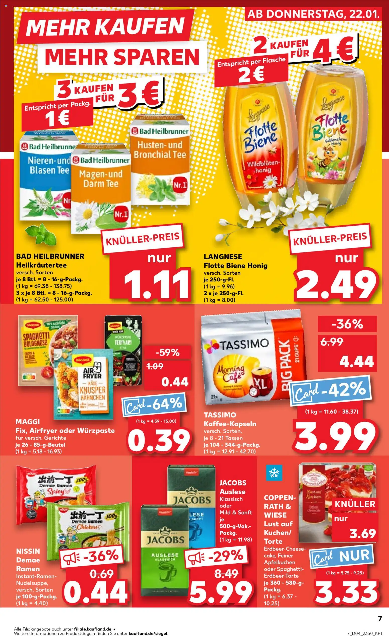 Kaufland prospekt Völklingen	 – gültig ab 22.01.2026 | Seite: 7 | Produkte: Hahnchen, Bad, Tee, Tassimo