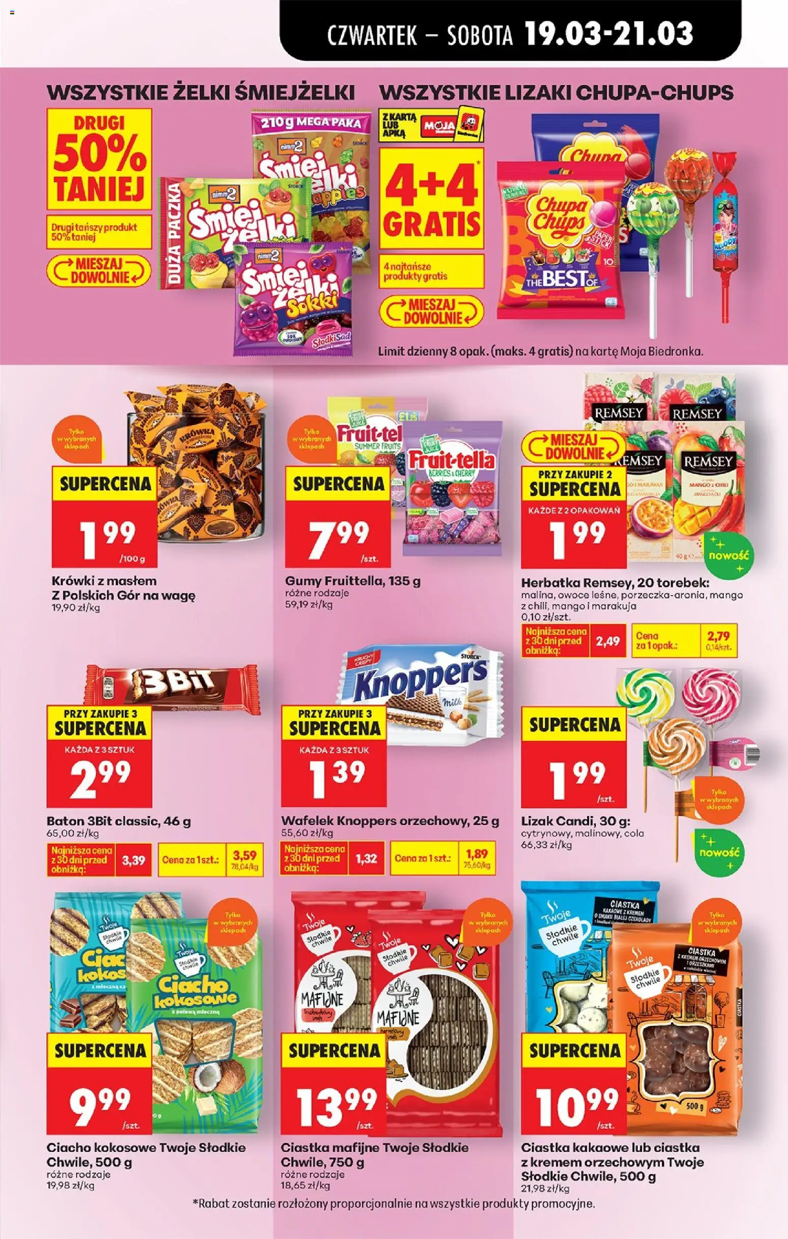 Biedronka gazetka od czwartku od 19.03.2026 | Strona: 65 | Produkty: Gumy, Baton, Ciastka kakaowe, Krówki