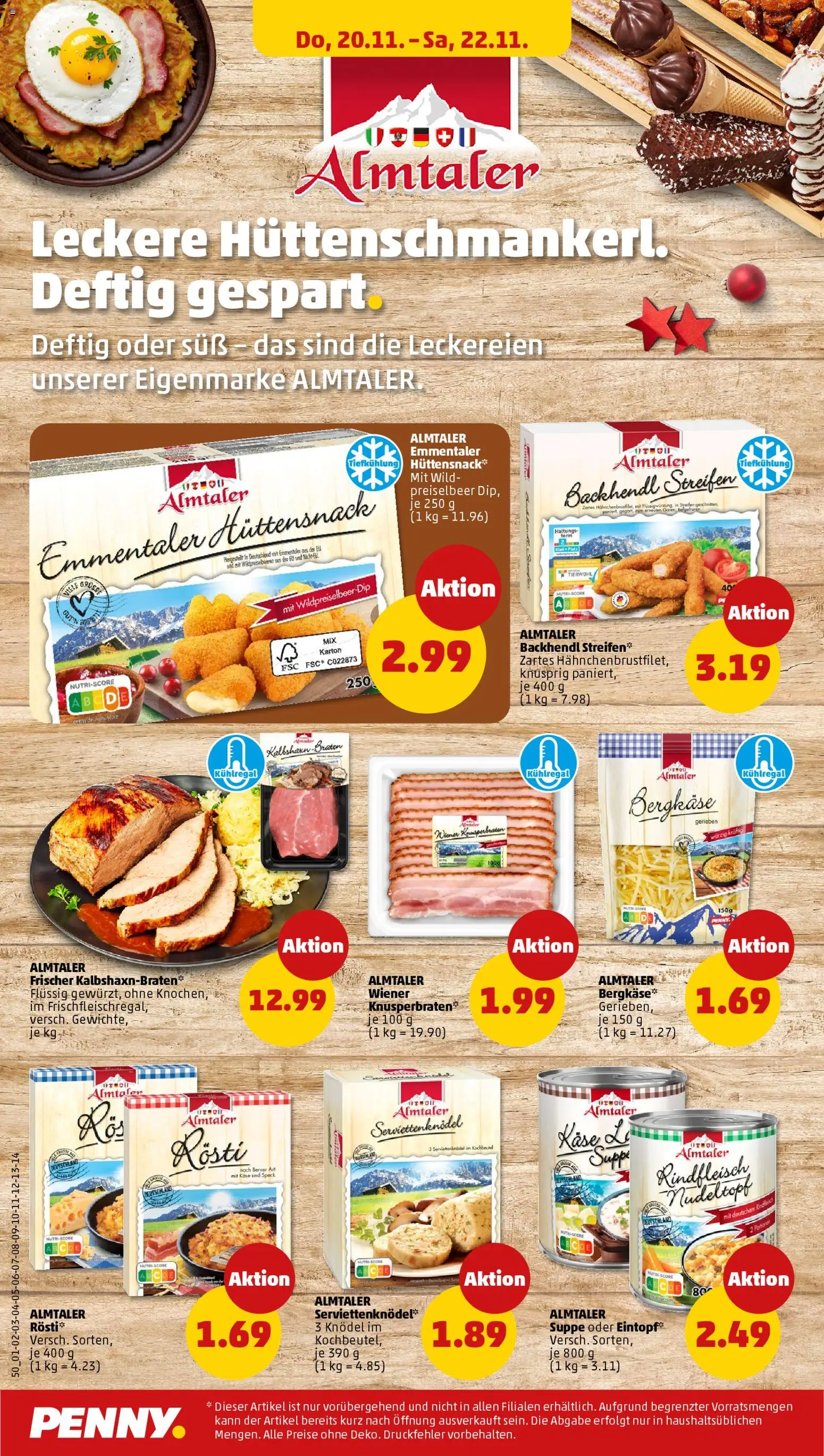 Penny Prospekt 	 – gültig ab 17.11.2025 | Seite: 38 | Produkte: Käse, Rindfleisch