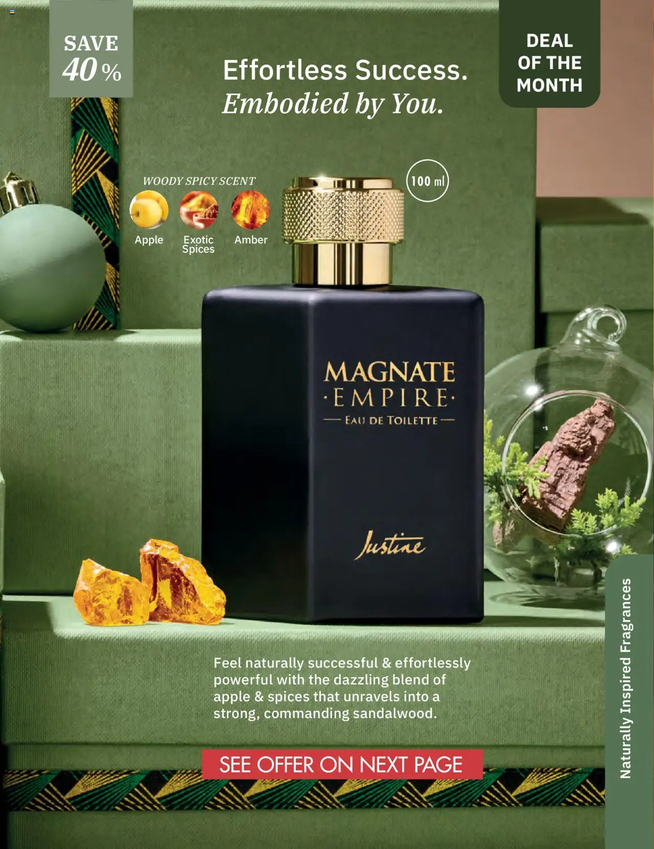 New Justine catalogue – valid from 01.10.2025 | Page: 12 | Products: Eau de toilette, Spices