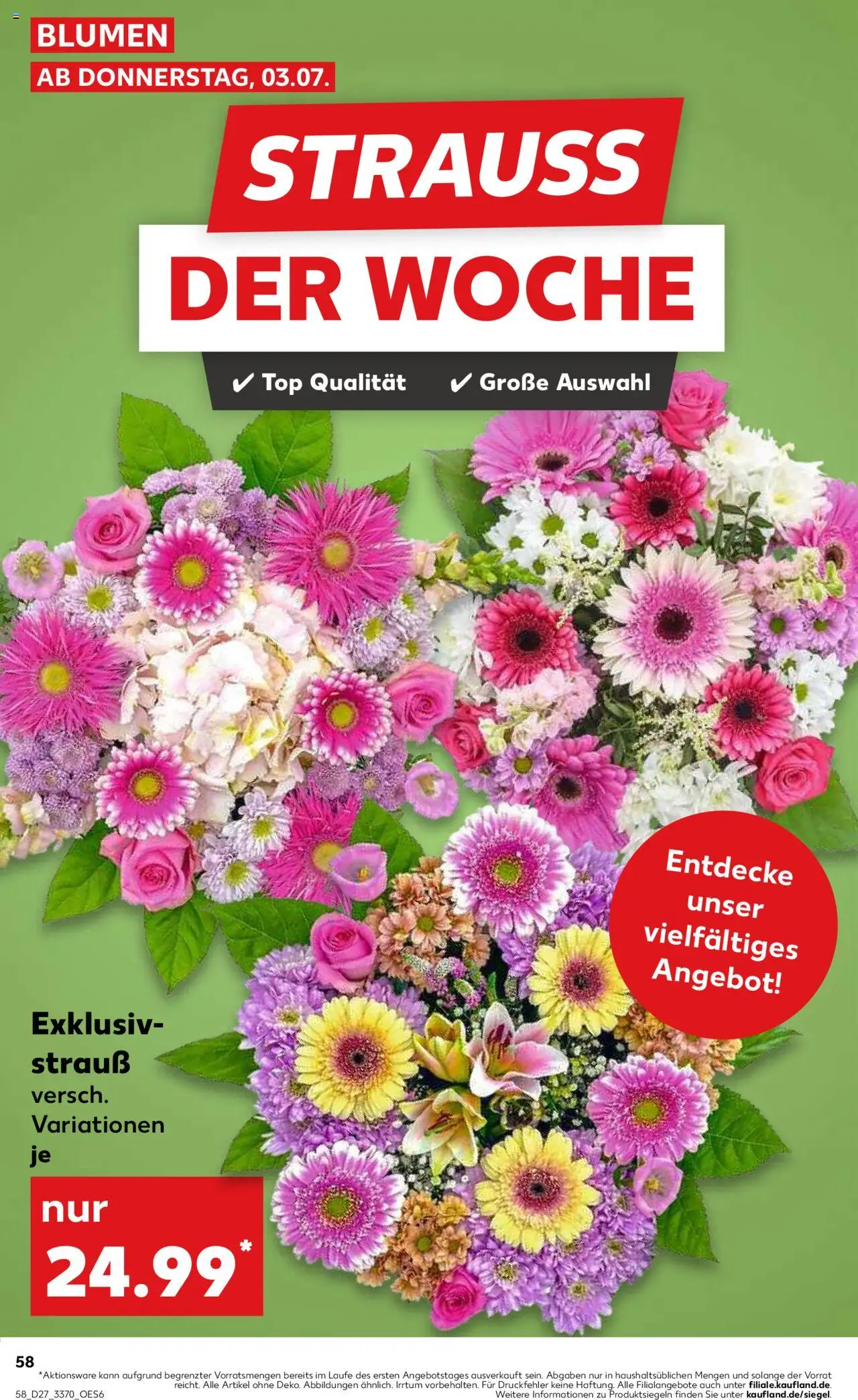 Kaufland Prospekt 	 - gültig ab dem 03.07.2025 | Seite: 58 | Produkte: Top, Blumen