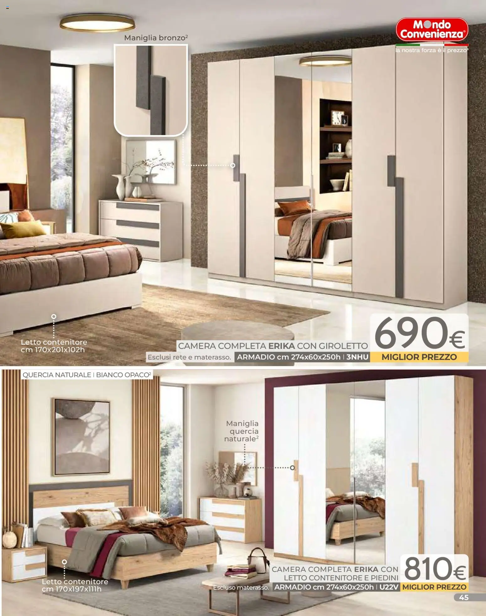 Volantino Mondo Convenienza del 01.01.2026 | Pagina: 47 | Prodotti: Letto contenitore, Contenitore, Letto, Armadio