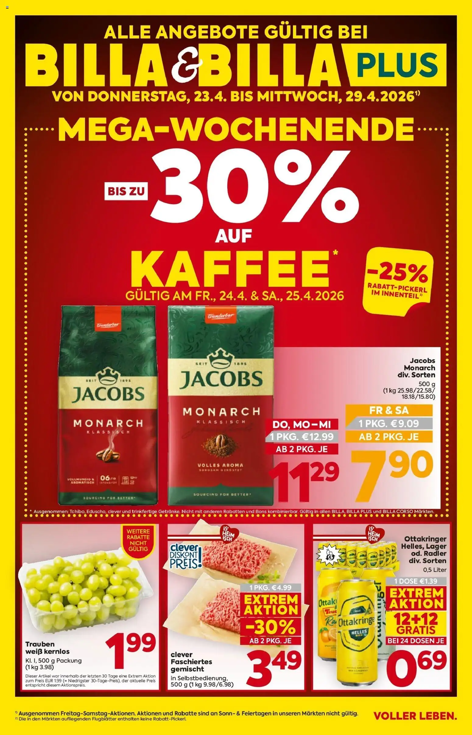 Billa Flugblatt - Wien gültig ab 23.04.2026 | Seite: 1 | Produkte: Kaffee