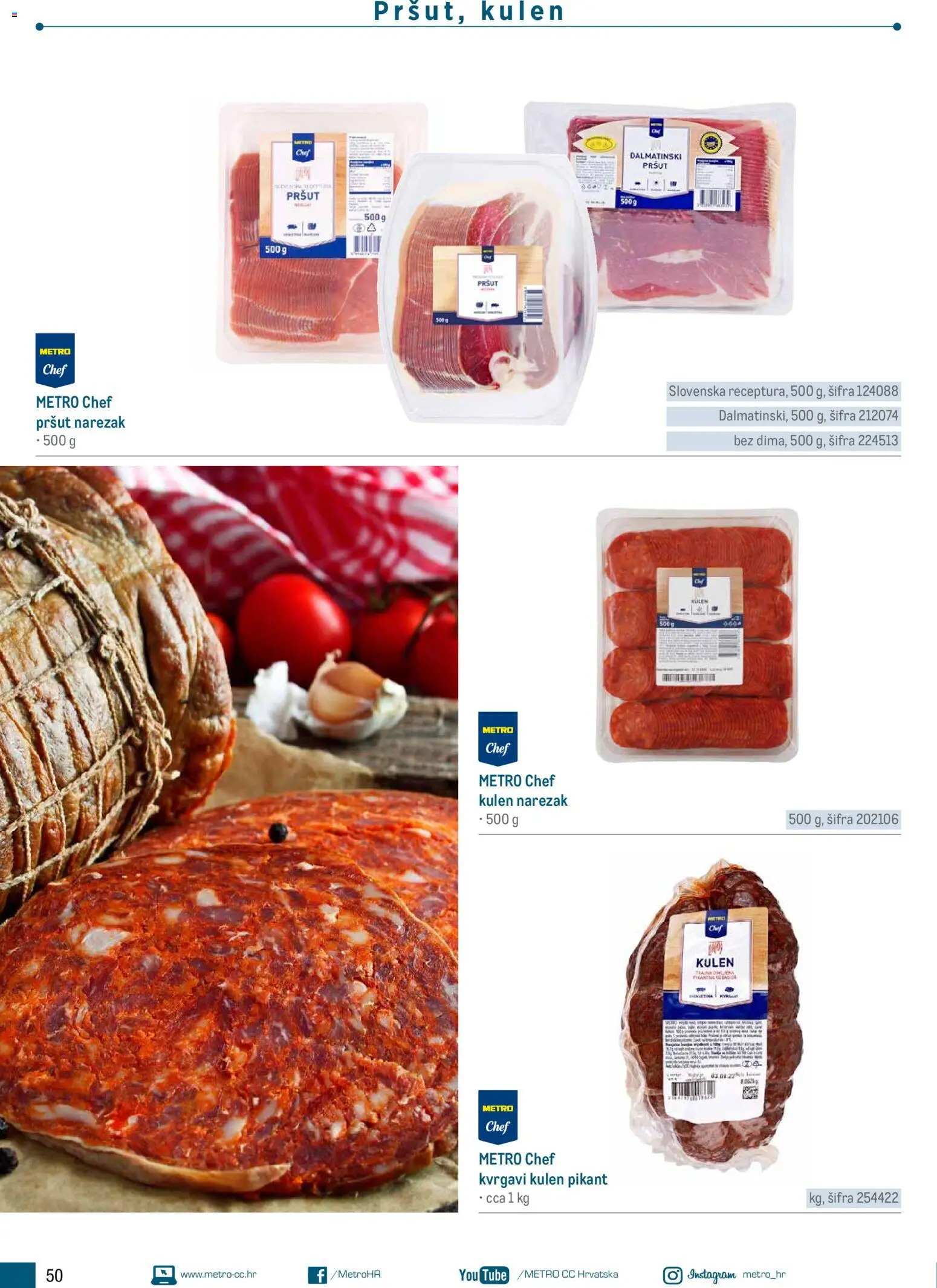 Metro katalog | vrijedi od 05.03.2026 | Stranica: 50 | Proizvodi: Pršut, Narezak, Kulen