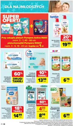 Carrefour Gazetka od 30.06.2025 | Strona: 28 | Produkty: Chrupki, Pampers, Pieluchomajtki, Podkłady higieniczne