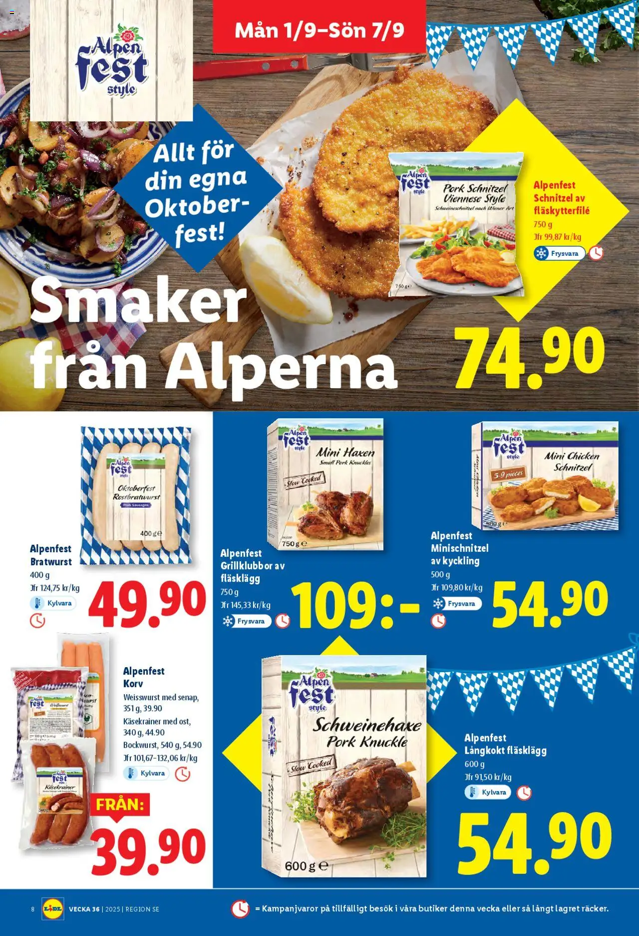 Lidl reklamblad aktuell från 01.09.2025 | Sida: 8 | Produkter: Fläskytterfilé
