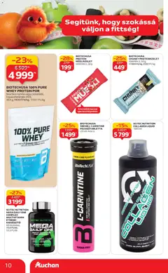 Auchan Hipermarket - Indítsd okosan az évet - amely érvényes a következő dátumtól: 15.01.2026 | Oldal: 10 | Termékek: Protein, Proteinszelet, Pezsgőtabletta, Müzliszelet