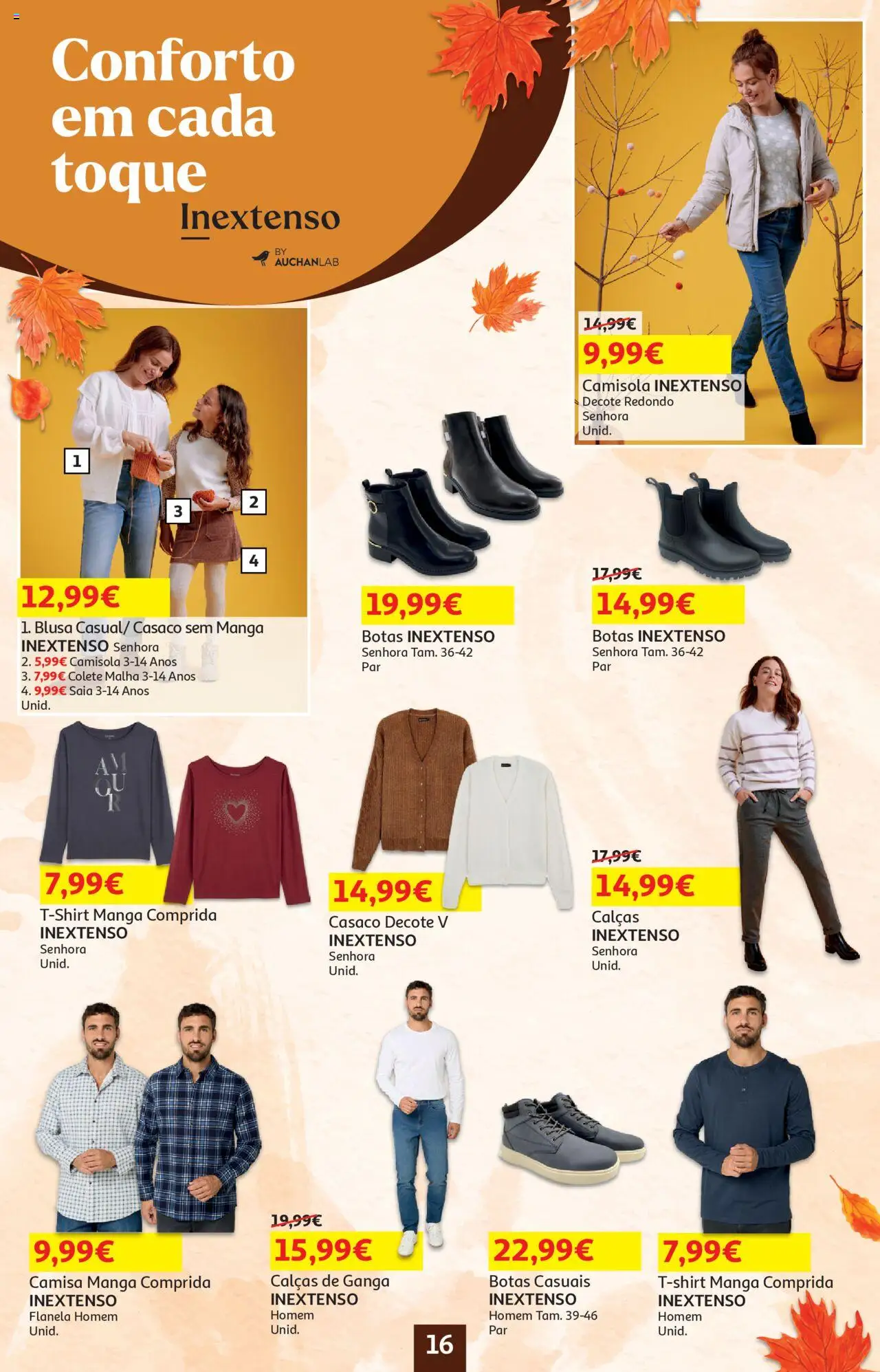 Auchan - Preços Redondos │ válido de 02.10.2025 | Página: 16 | Produtos: Calças, Saia, Blusa, Colete