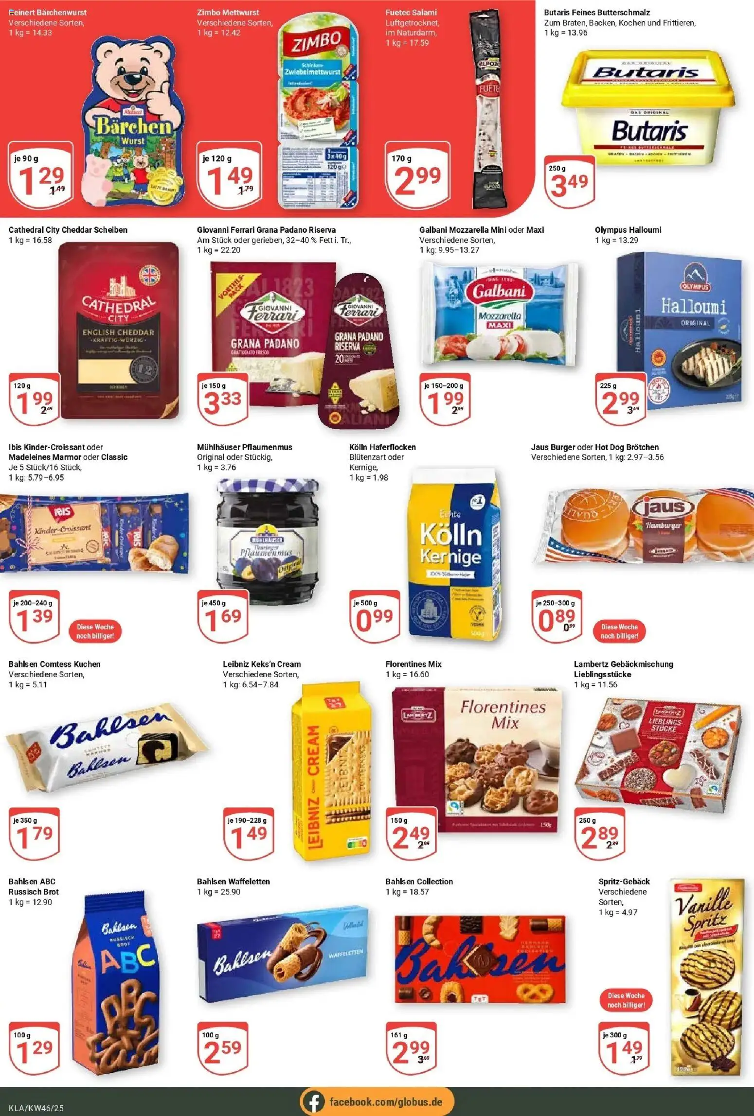 Globus prospekt Kaiserslautern	 – gültig ab 10.11.2025 | Seite: 3 | Produkte: Butterschmalz, Kolln, Mozzarella, Schinken
